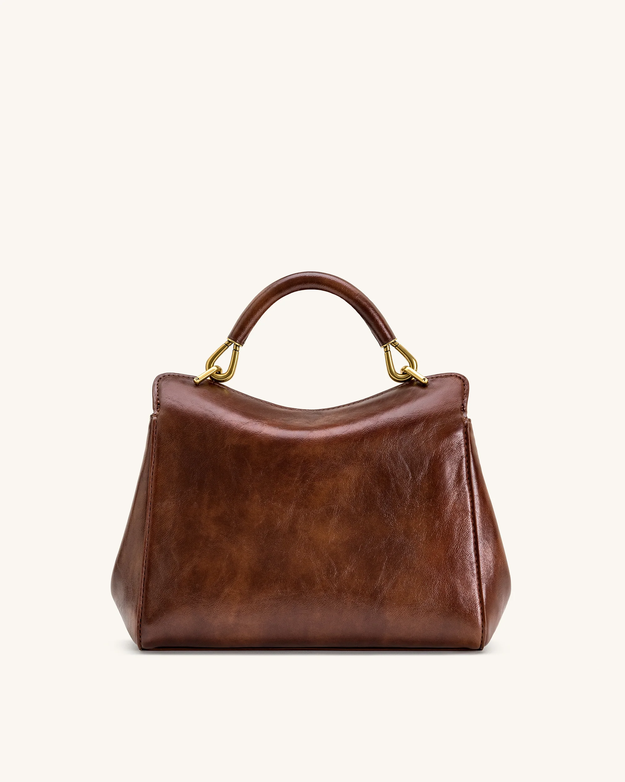 Lucia Klassische Handtasche – Kaffeebraun - Image 3
