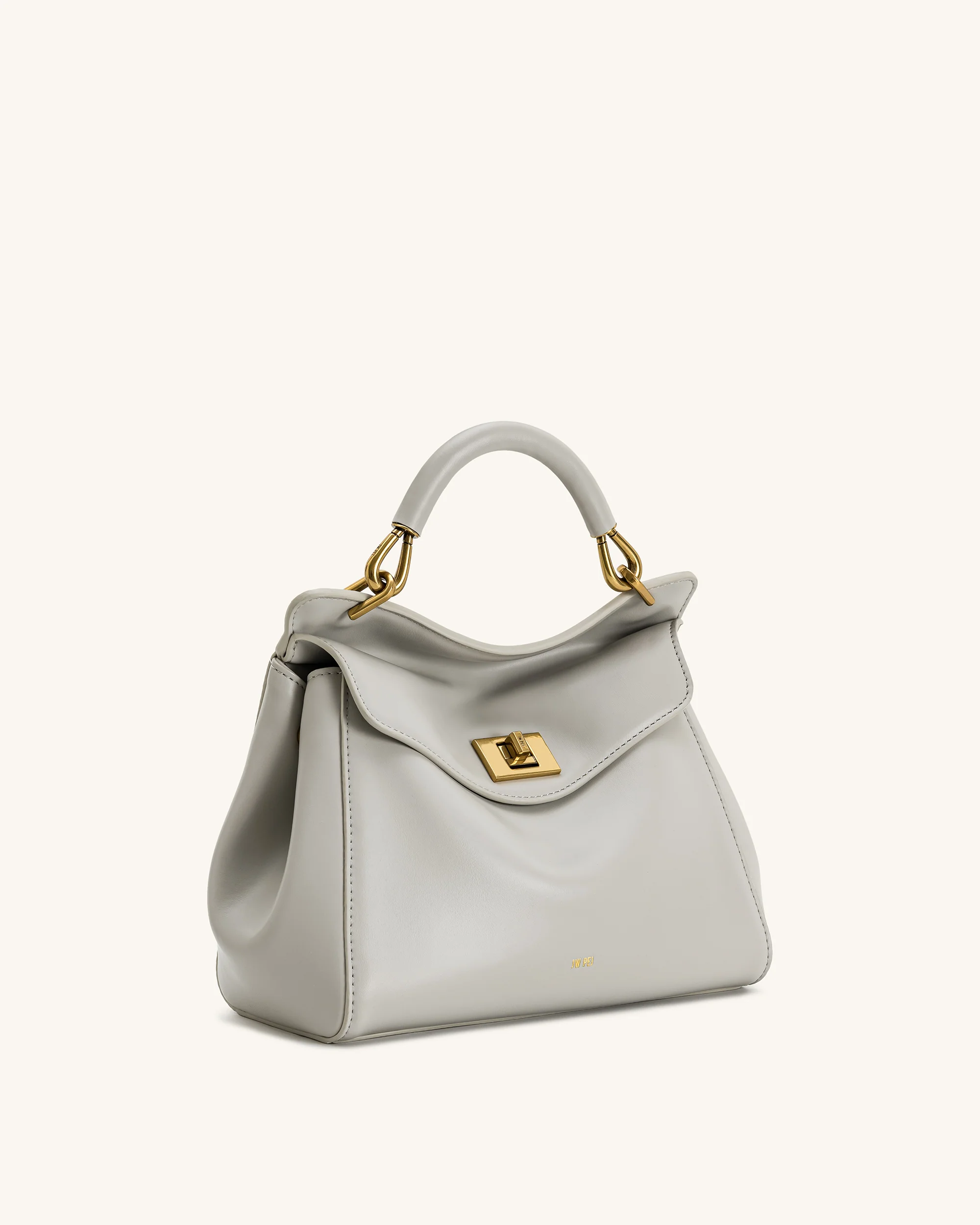 Lucia Klassische Handtasche – Hellgrau - Image 2