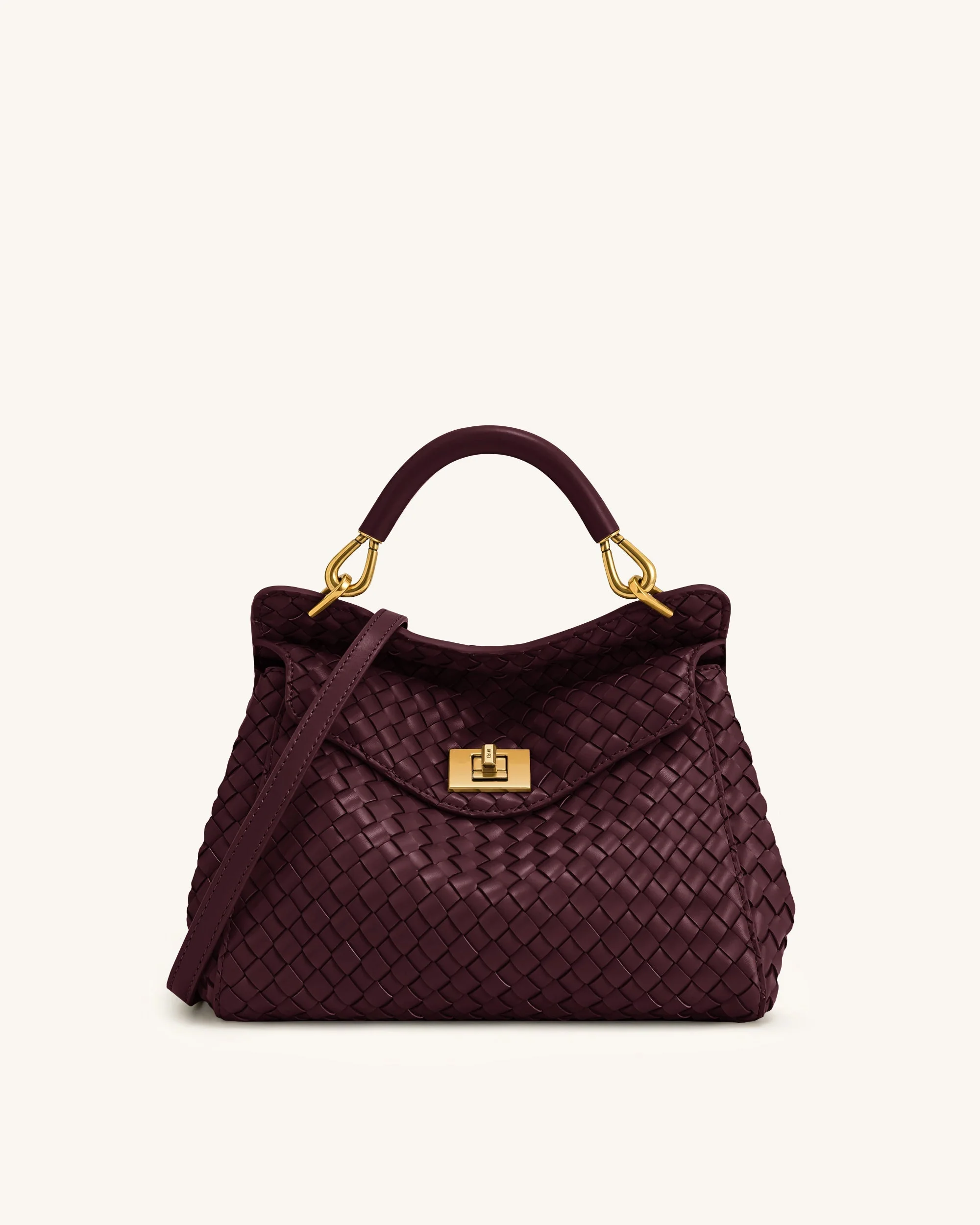 Lucia Klassische Gewebte Henkeltasche - Dunkelburgunder
