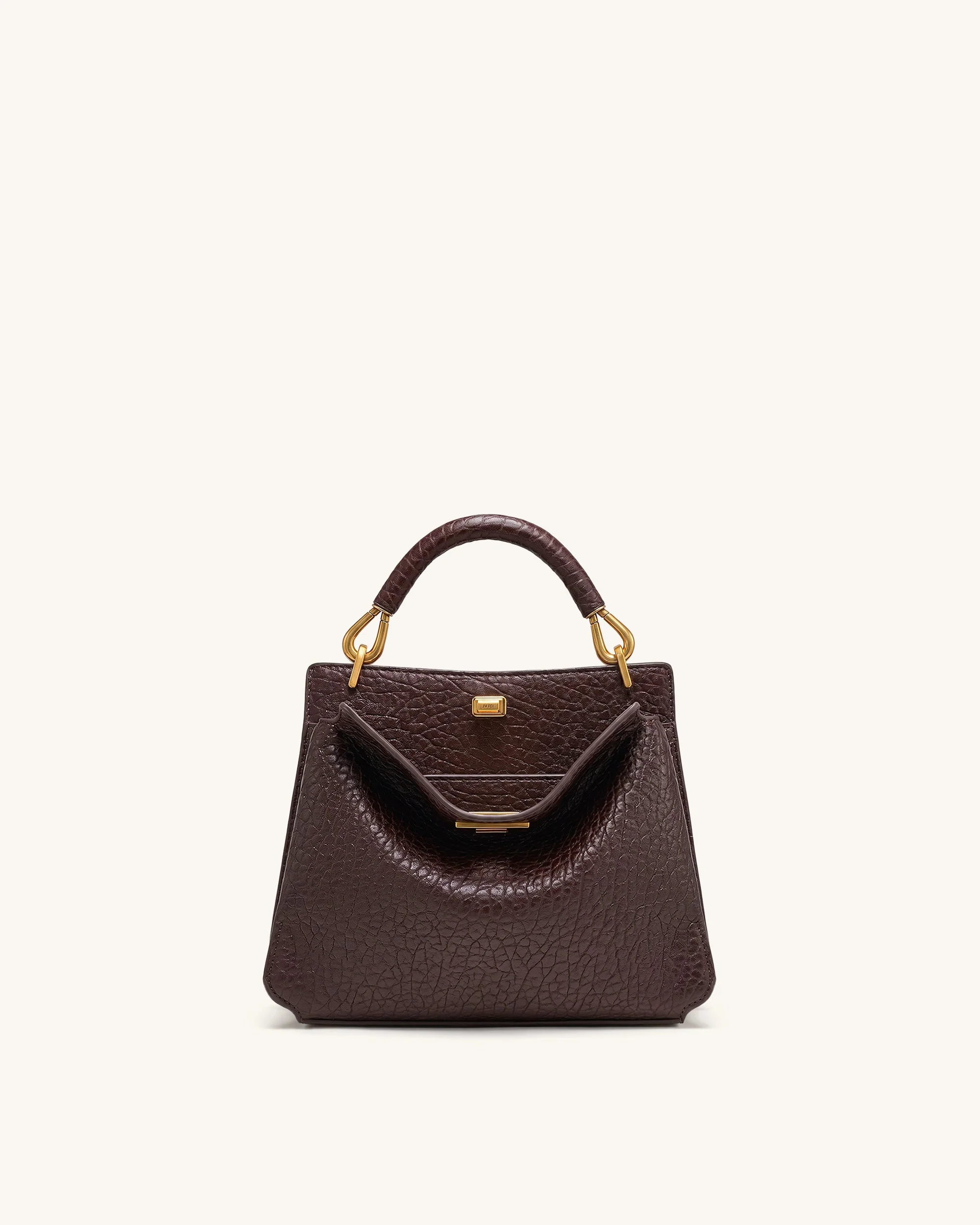 Lucia Henkeltasche in Elefanten-Optik - Dunkelbraun - Image 4