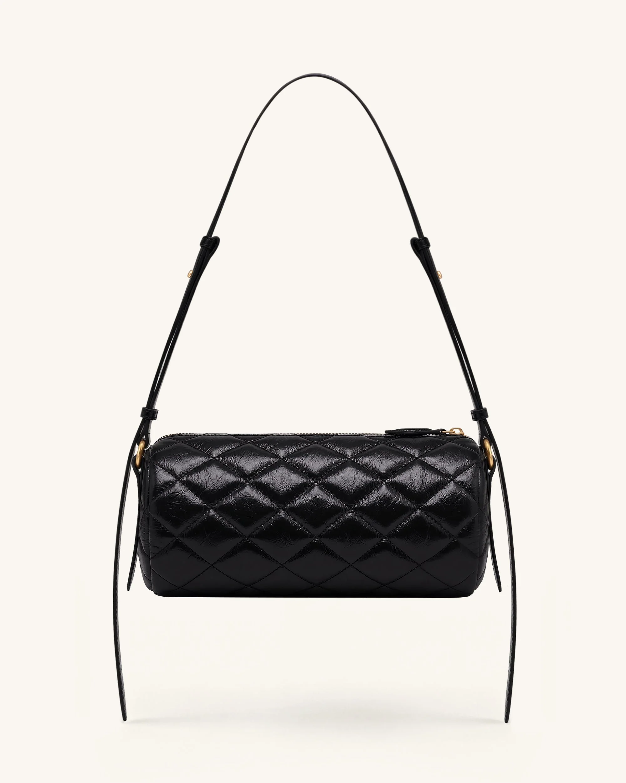 Lucienne Dachshund Gesteppte Schultertasche mit Kette - Schwarz - Image 3