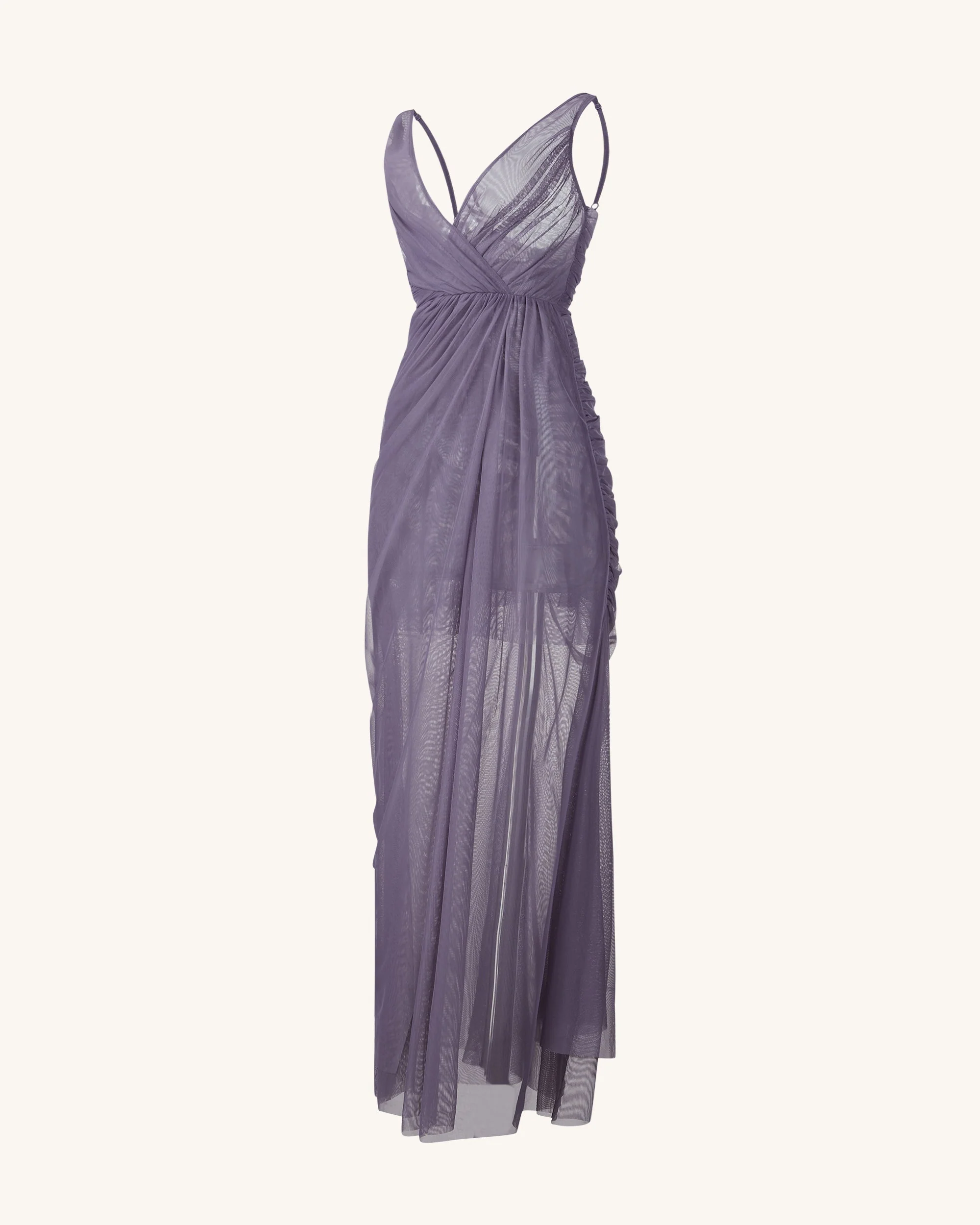 Luna Fließendes Mesh-Abendkleid - Lavendel - Image 4