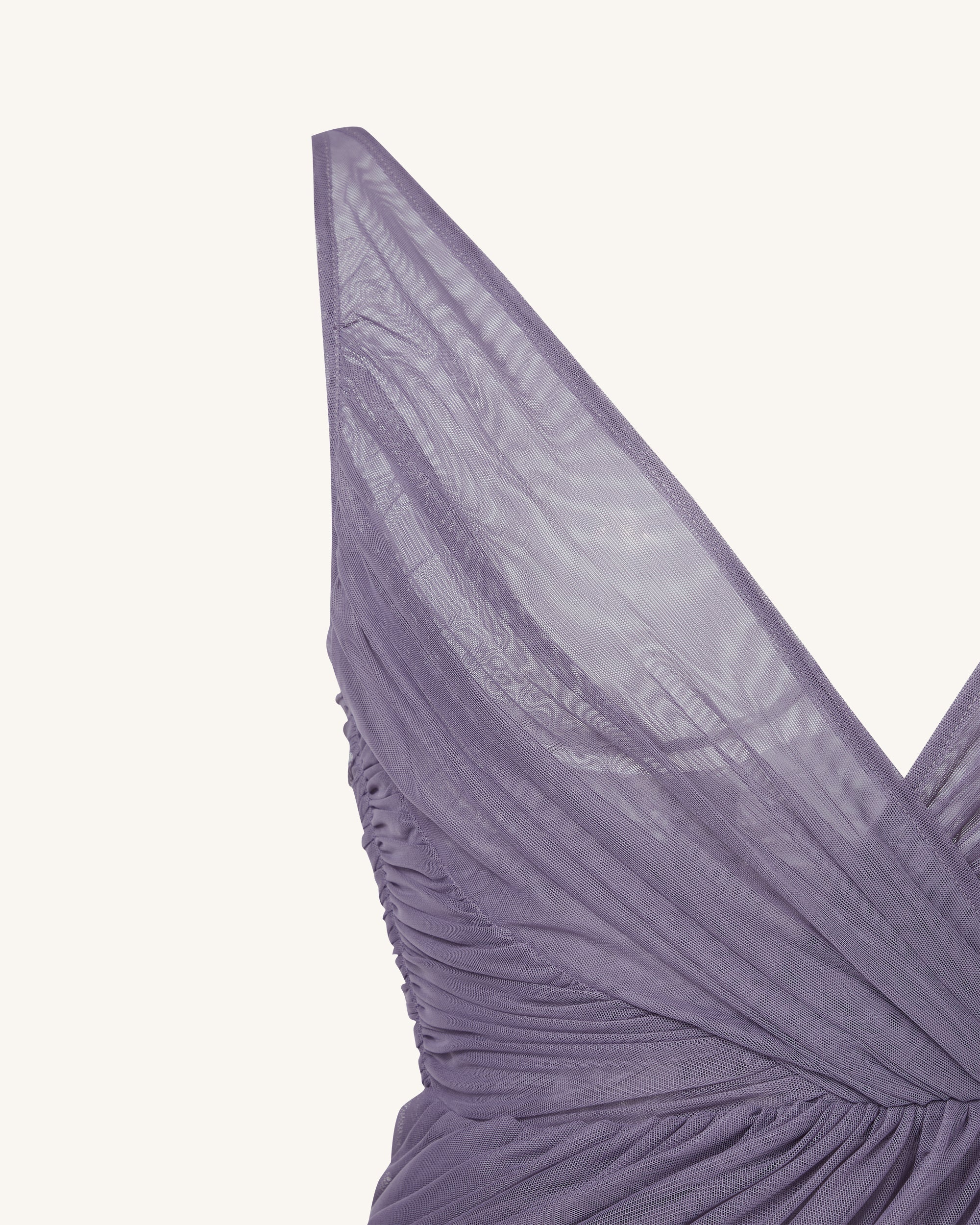 Luna Fließendes Mesh-Abendkleid - Lavendel - Image 6