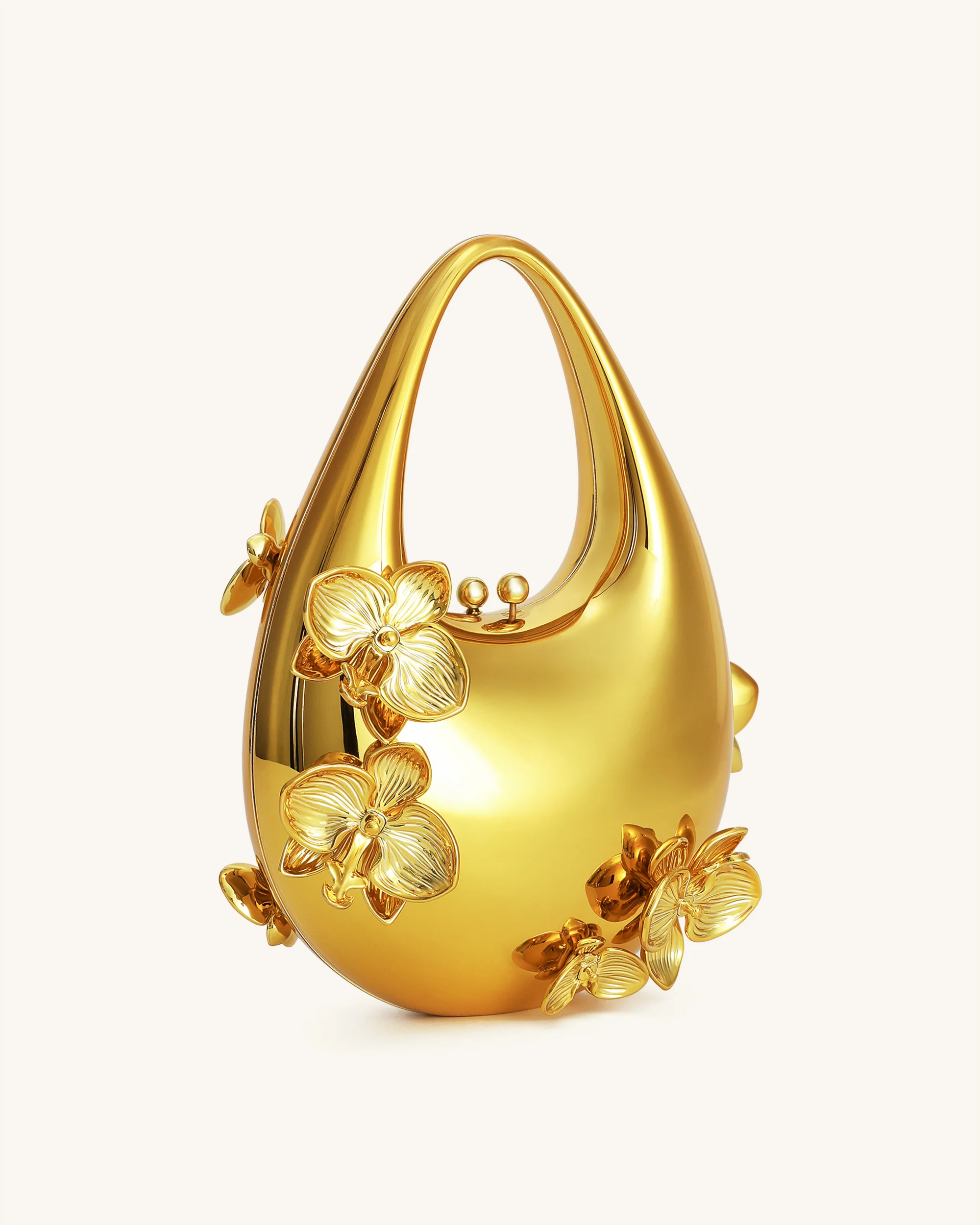 Lydia Blumengeschmückte Handtasche - Gold - Image 2