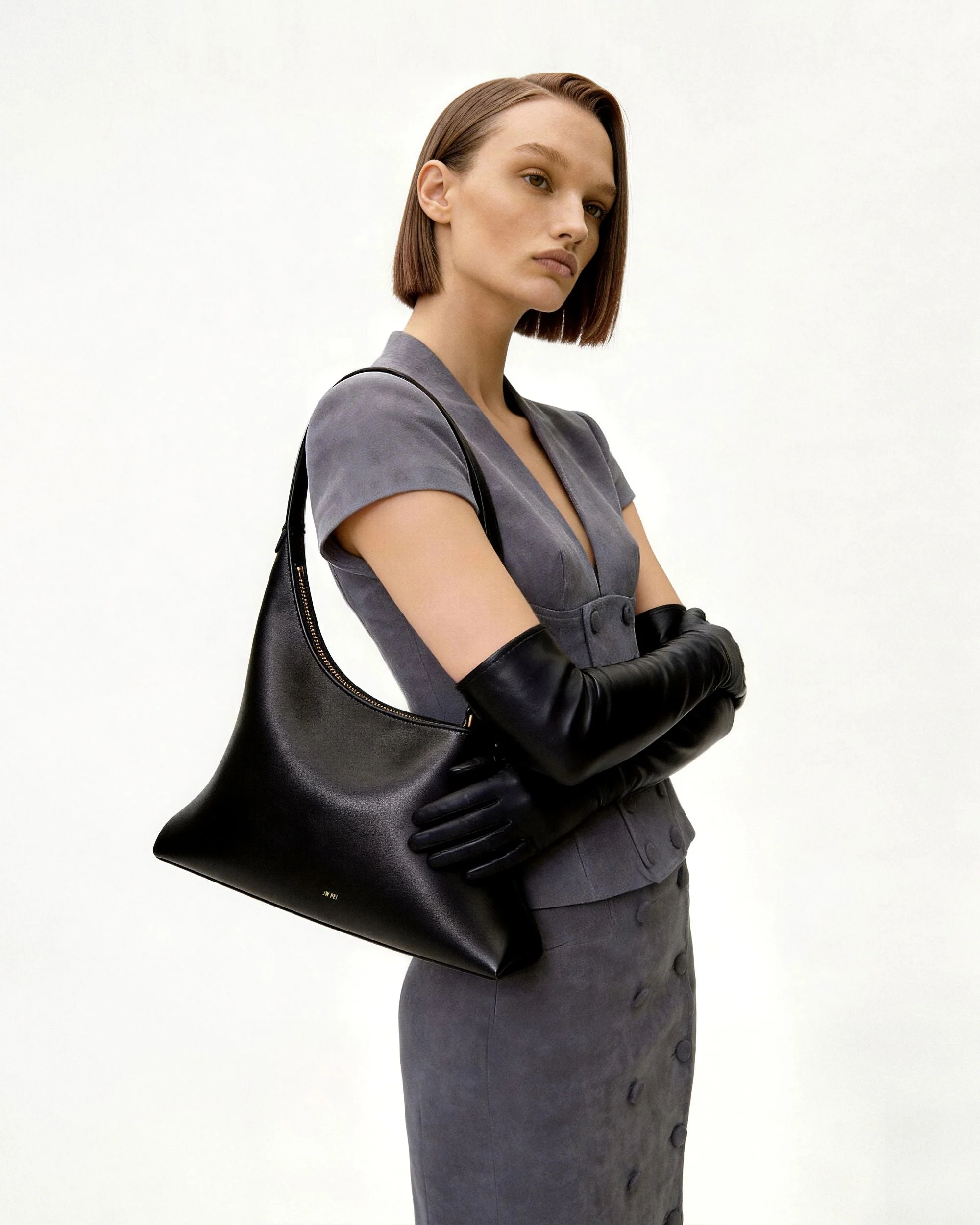 Lyra Schultertasche – Schwarz - Image 2