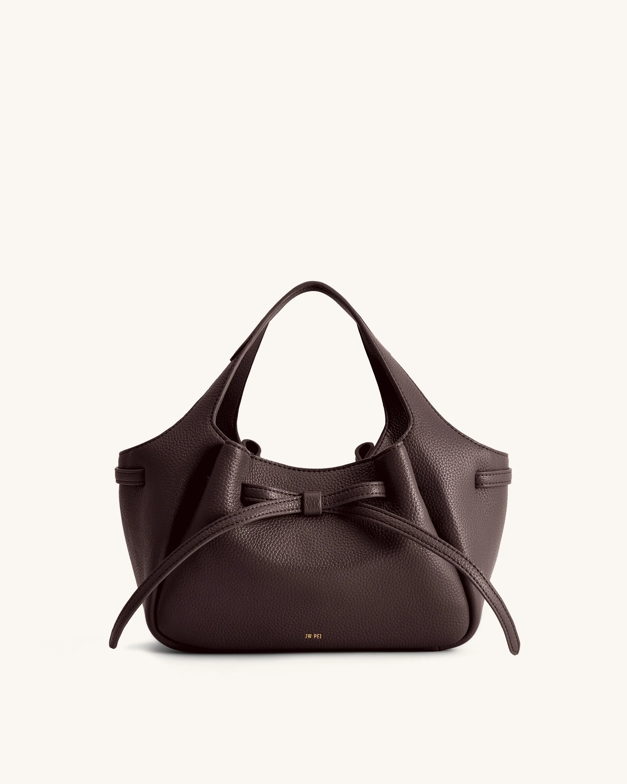 Mabel Weiche Tote Bag mit Schleife - Dunkelbraun