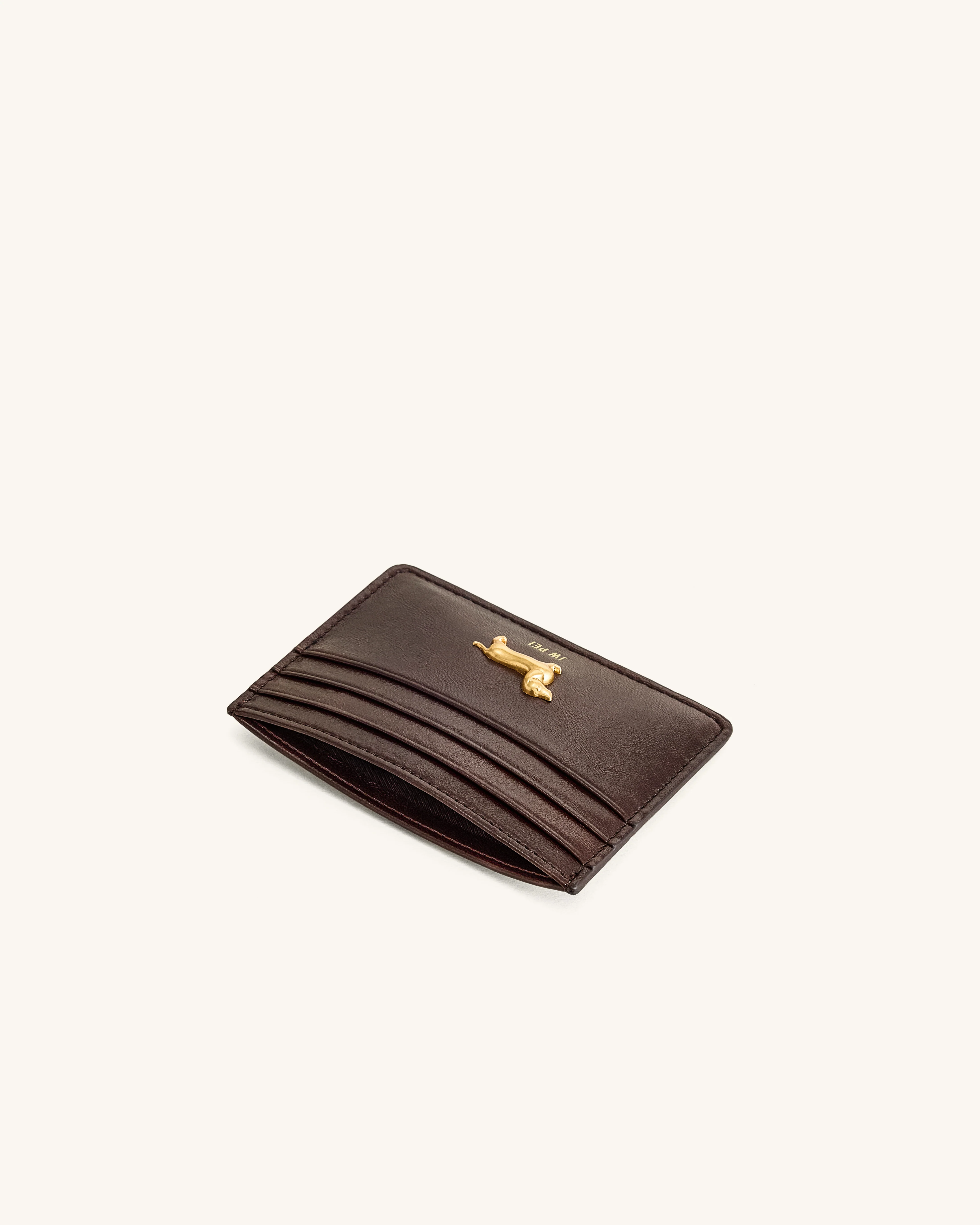 Maeve Kartenhalter mit Dackel-Metall-Emblem - Schokolade - Image 3