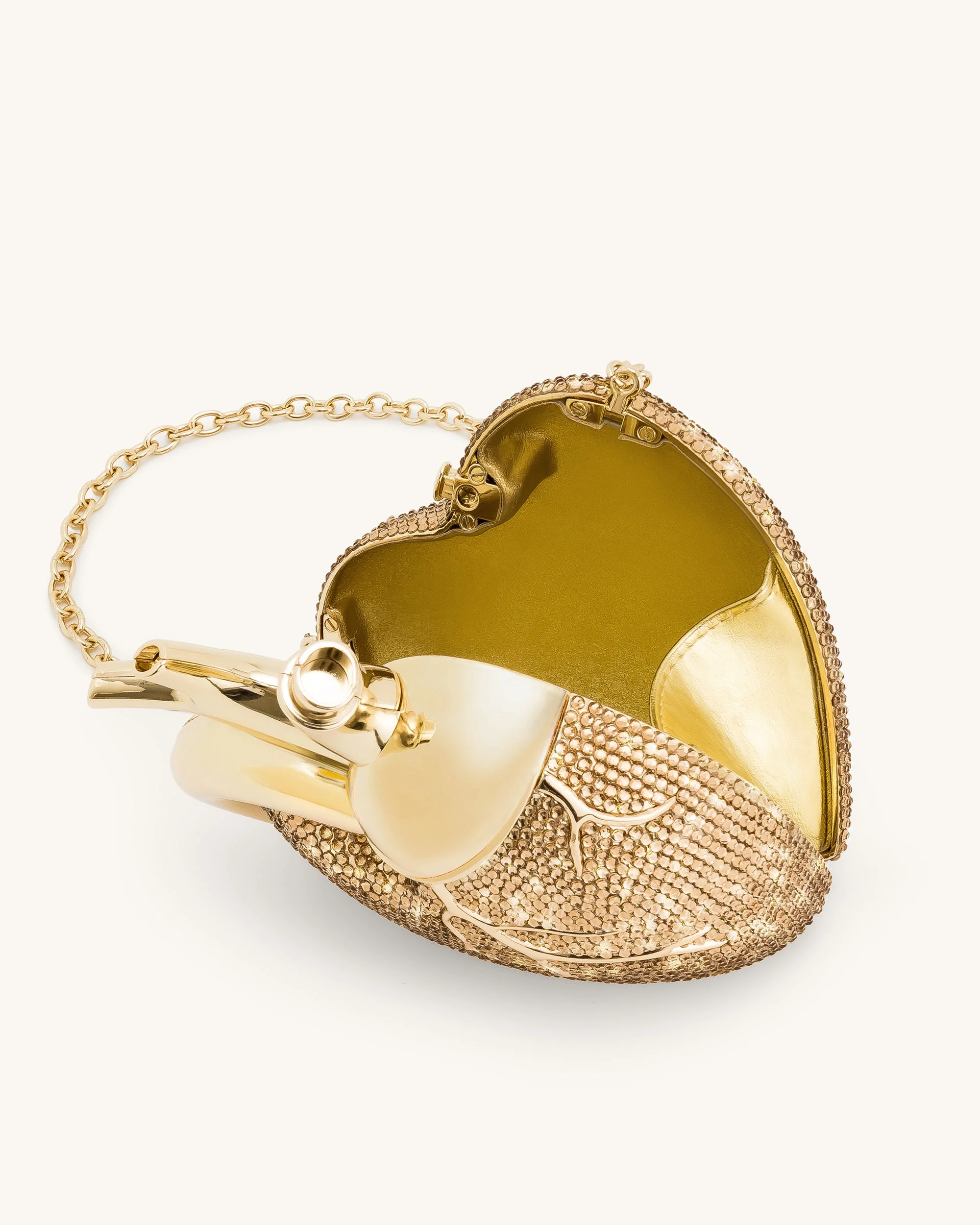 Maren Kunstkristall-Herzförmige Tasche - Gold - Image 5
