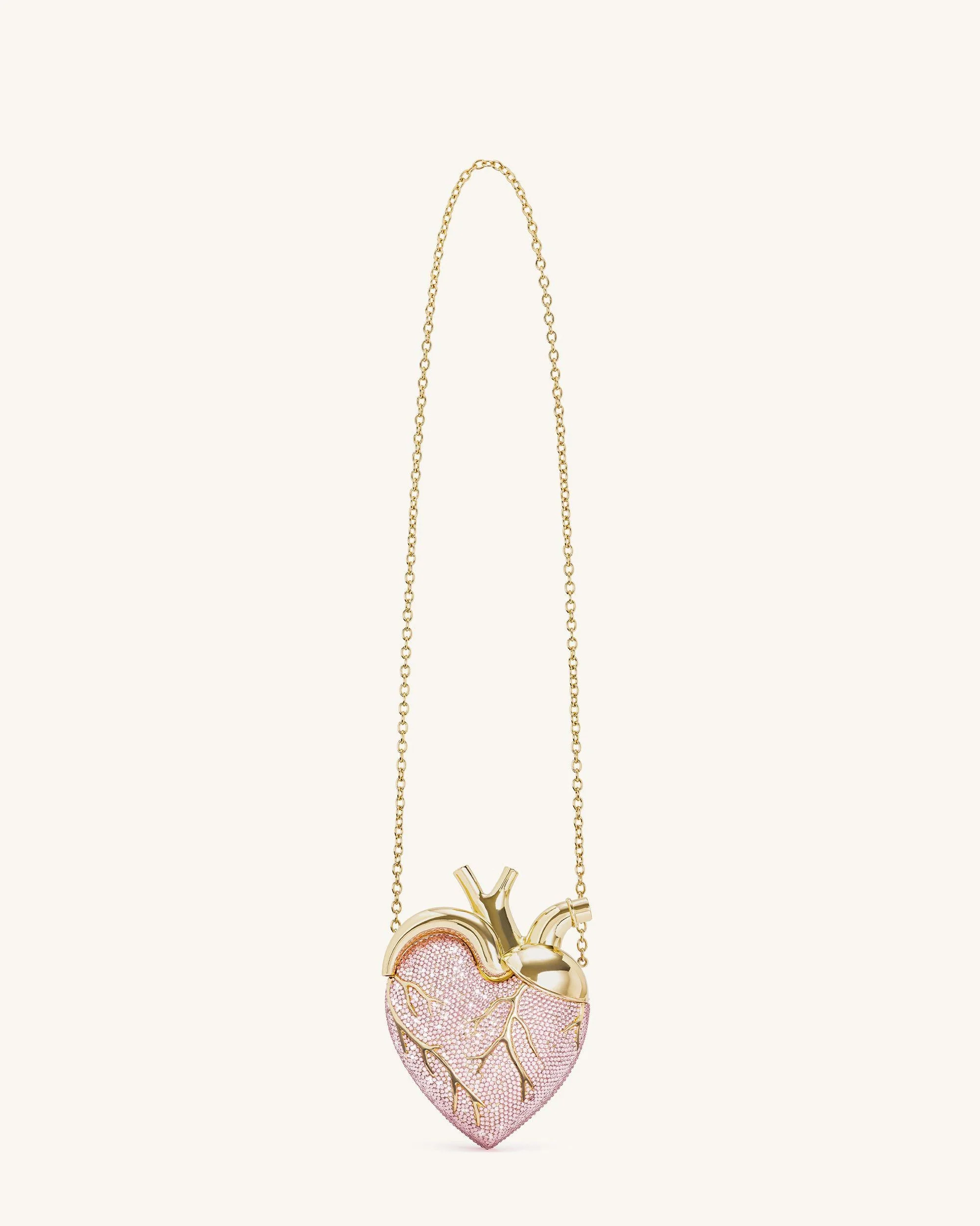 Maren Kunststoffkristall-Herzformtasche - Rosa - Image 3