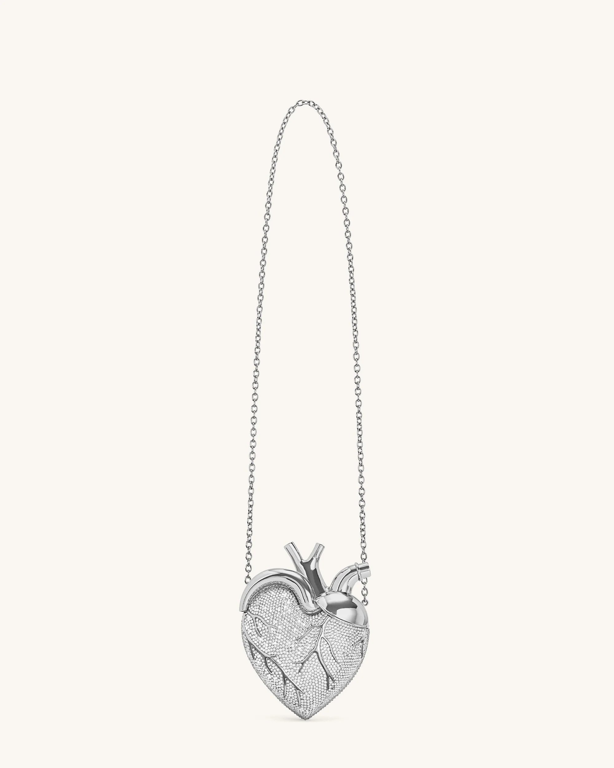 Maren Kunstkristall-Herzförmige Tasche - Silber - Image 2