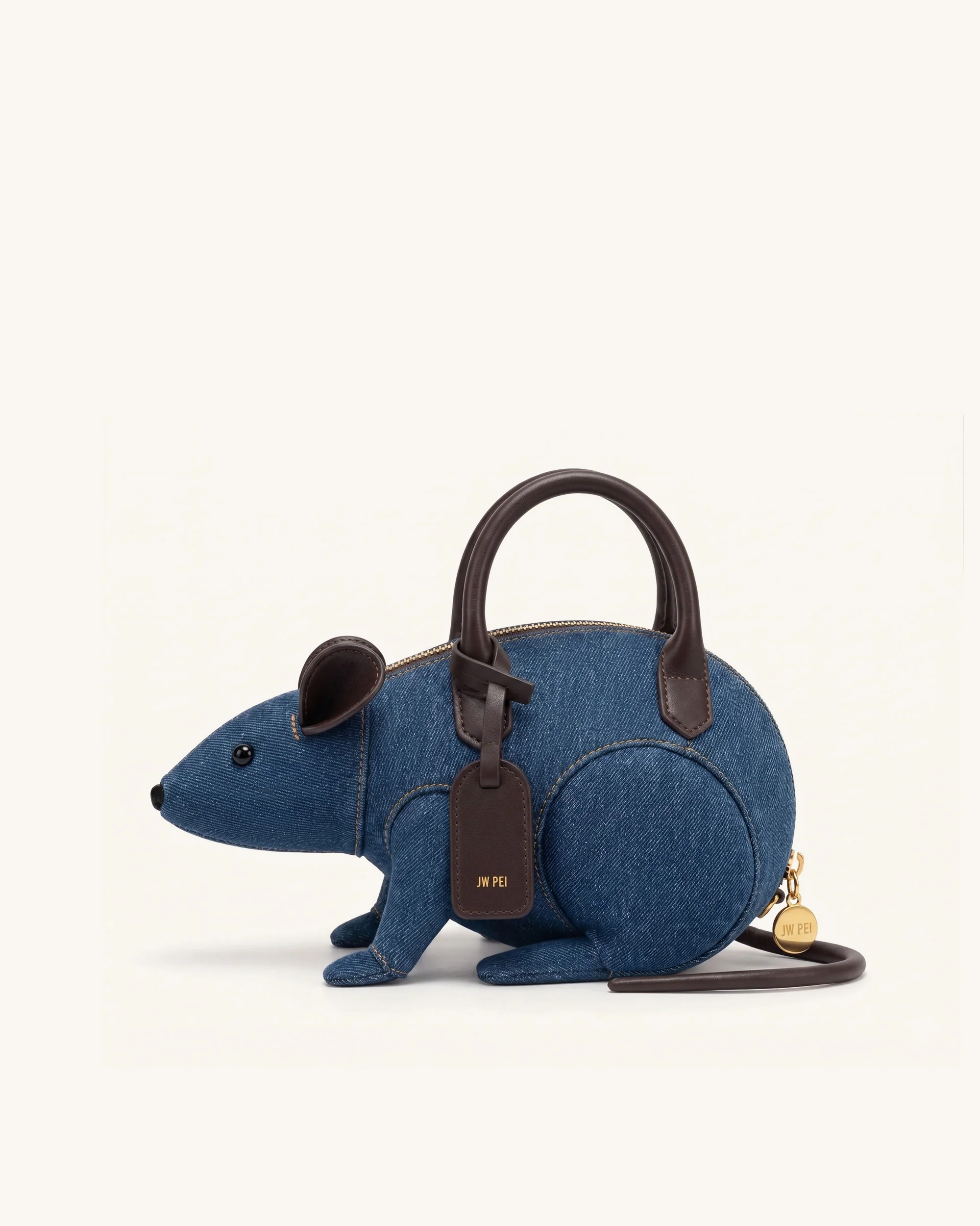 Mia Mouse-Henkeltasche - Blaues Denim