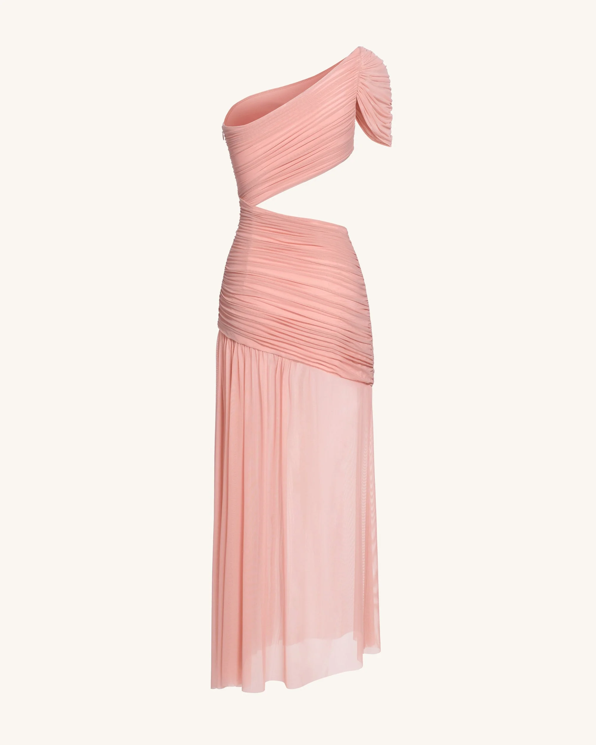 Mia Plissiertes Meshkleid - Rosé - Image 6