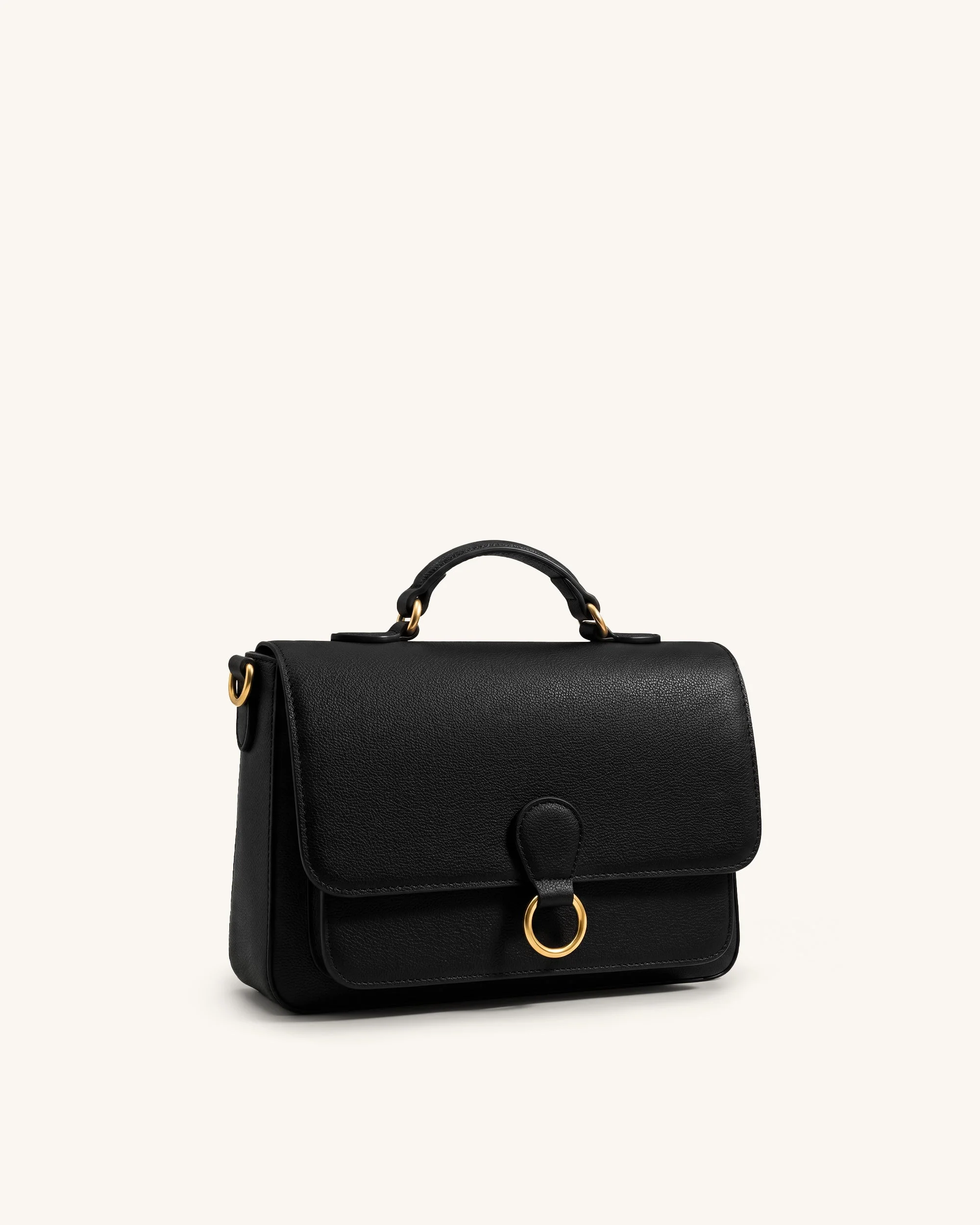 Mirelle Gekörnte Satchel mit Henkel - Schwarz - Image 2