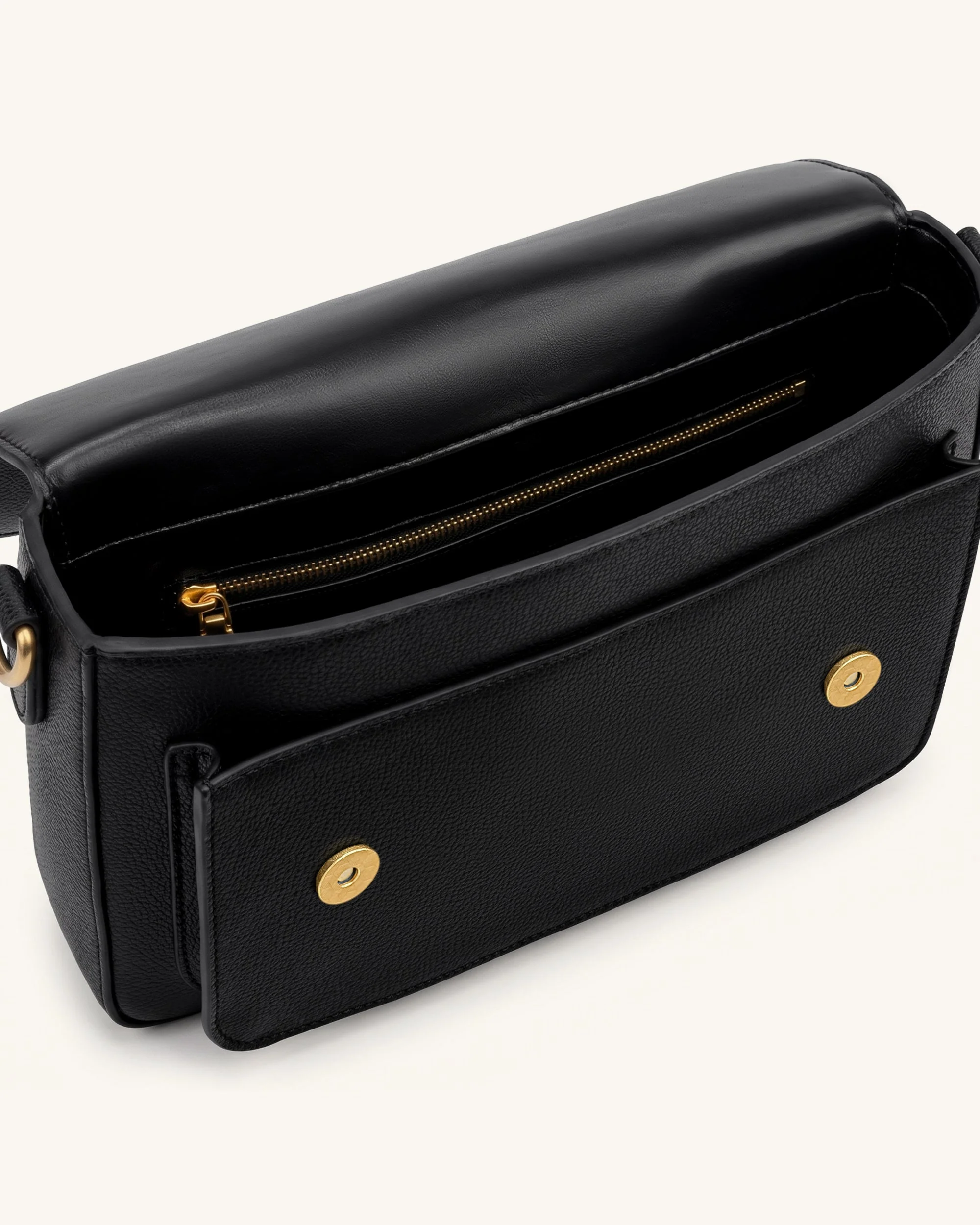 Mirelle Gekörnte Satchel mit Henkel - Schwarz - Image 4