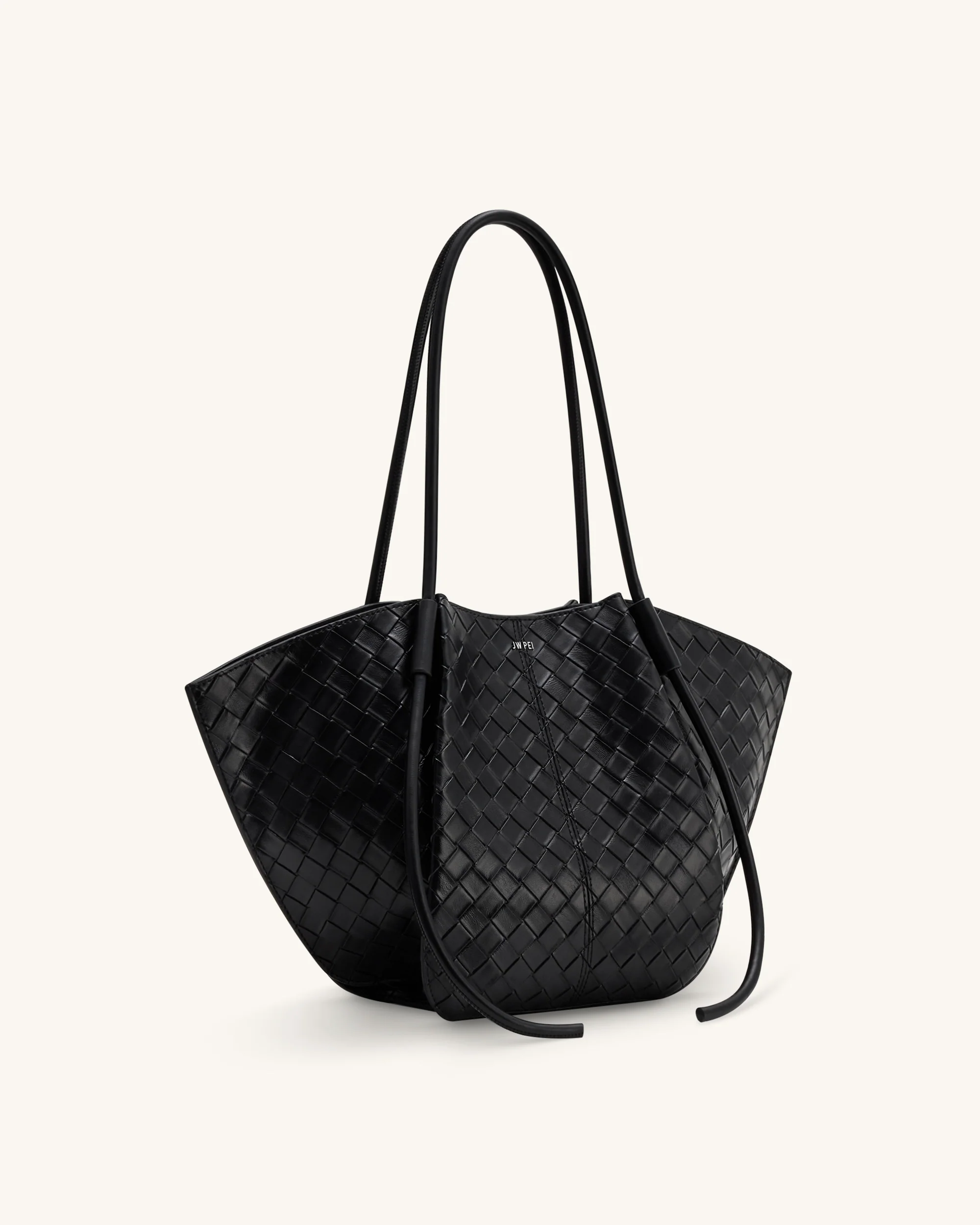 Nala Große Tote Bag mit Webtextur - Schwarz - Image 2