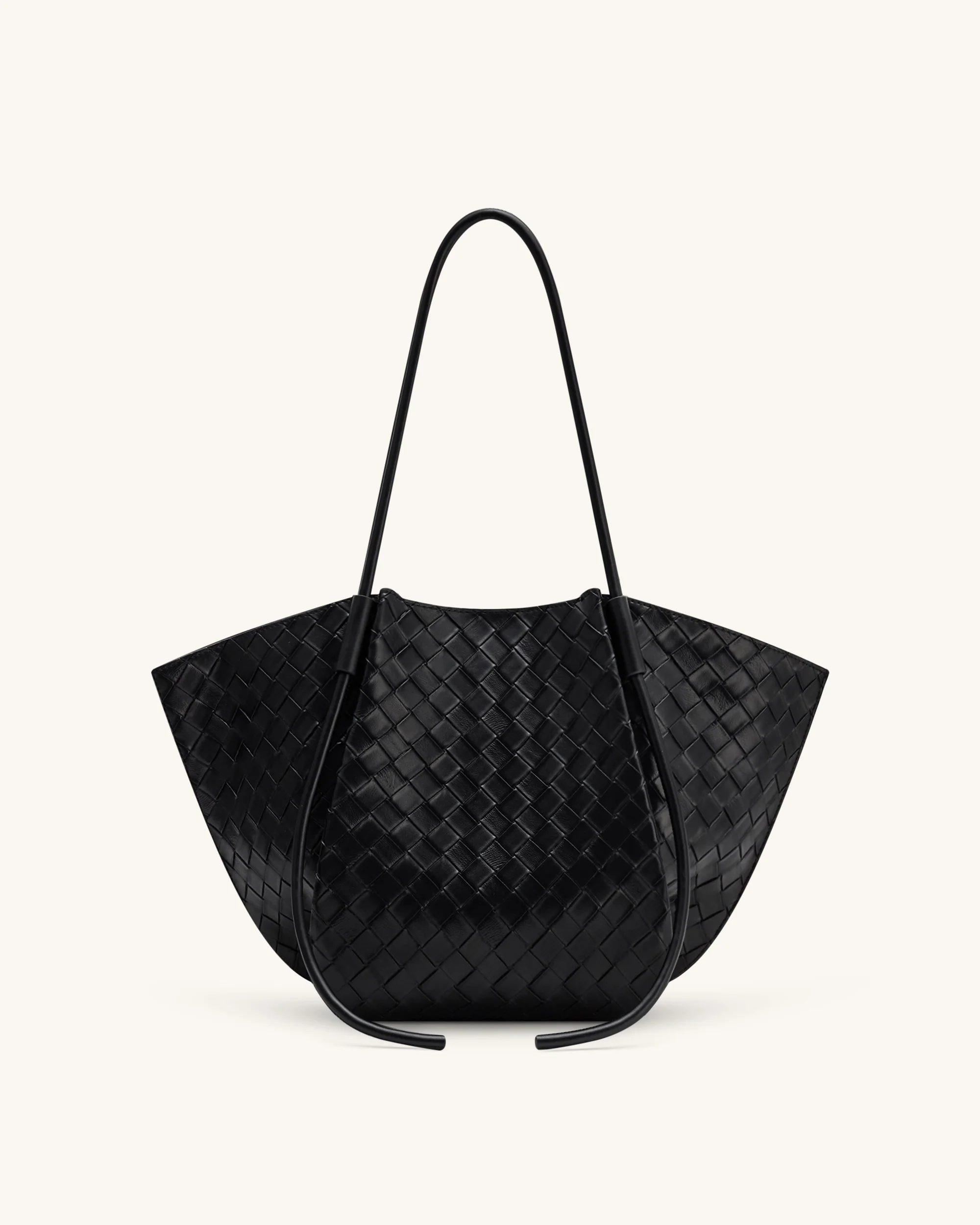 Nala Große Tote Bag mit Webtextur - Schwarz - Image 3