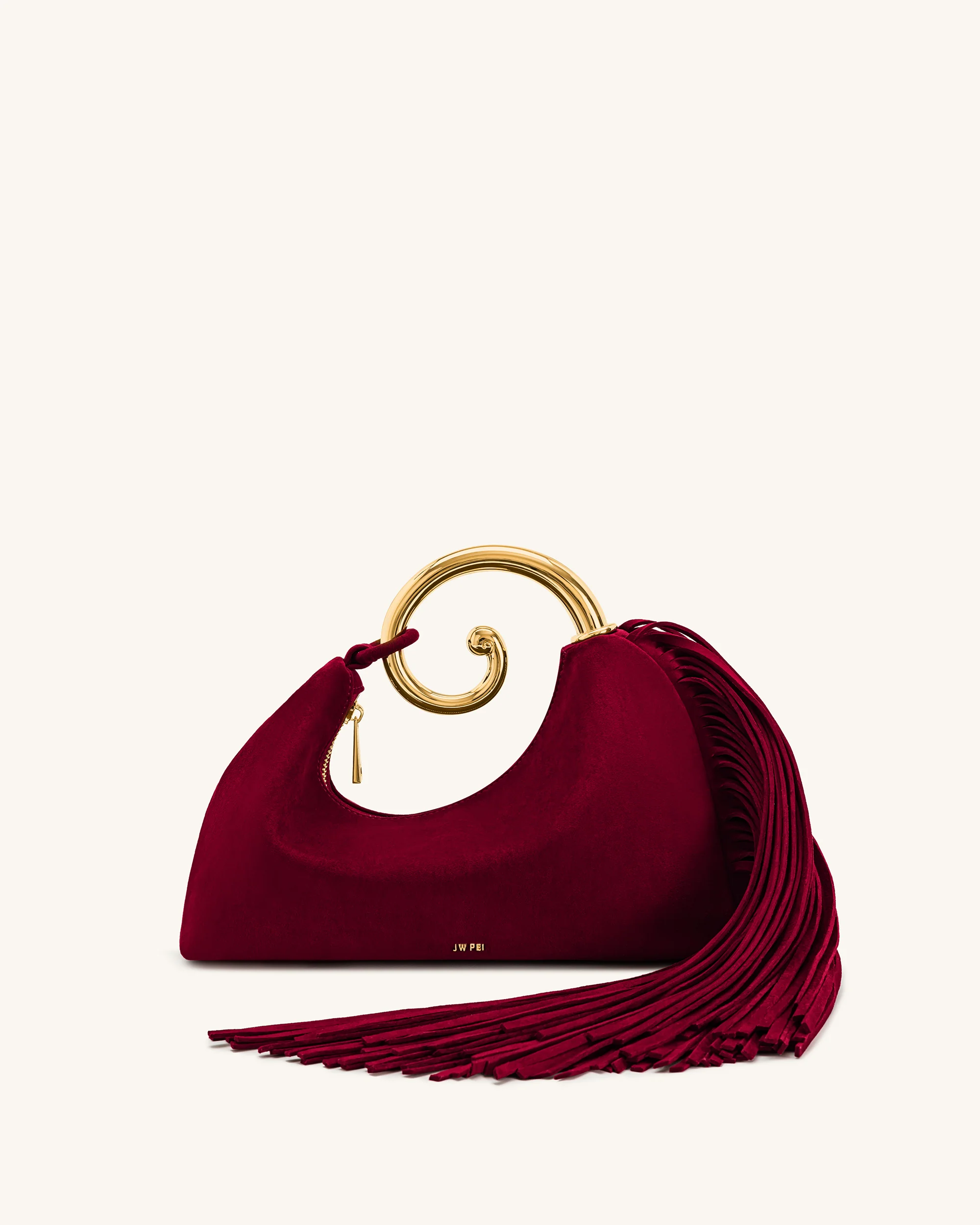 Nell Henkeltasche mit Fransen-Hardware - Burgund - Image 2