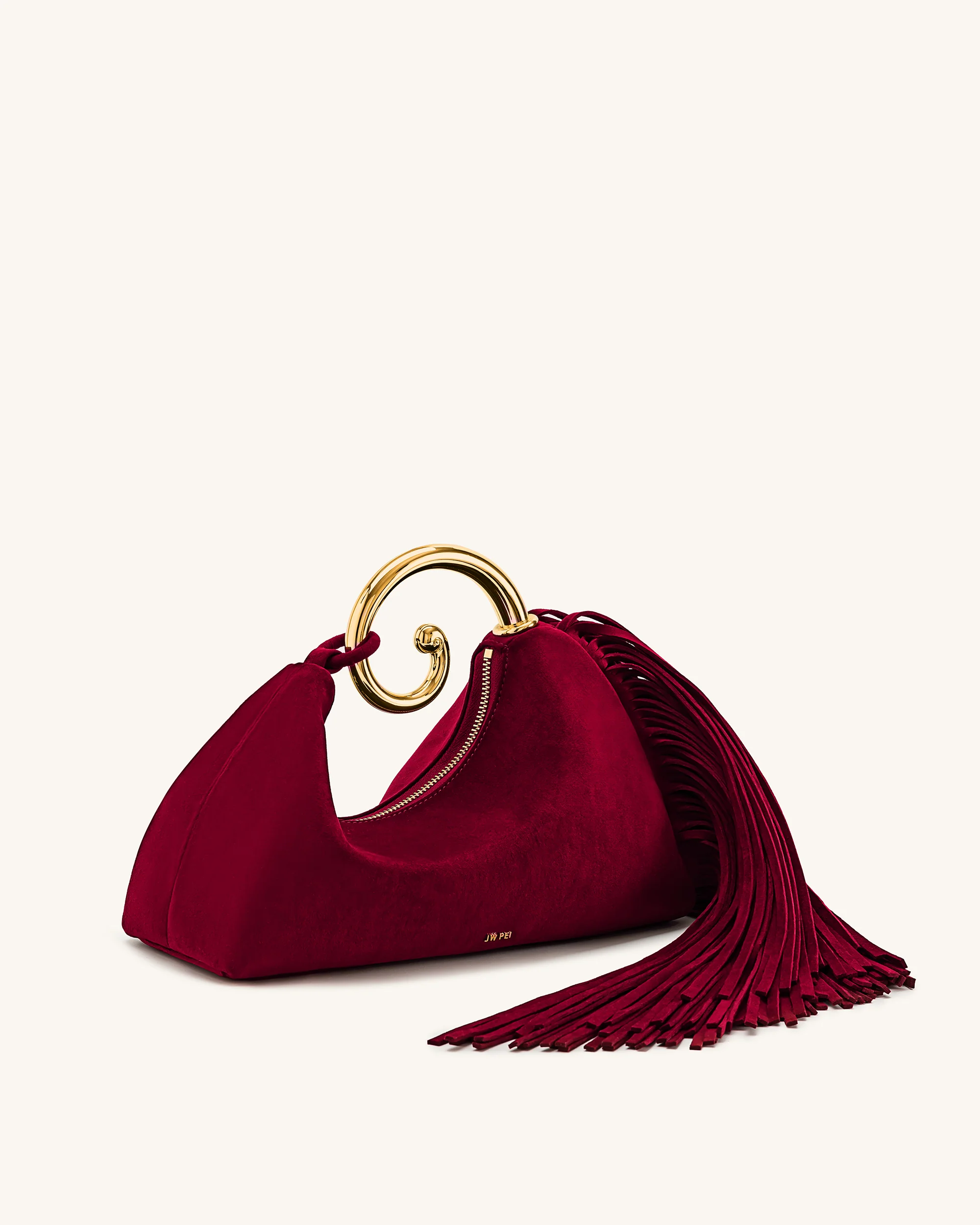 Nell Henkeltasche mit Fransen-Hardware - Burgund - Image 3