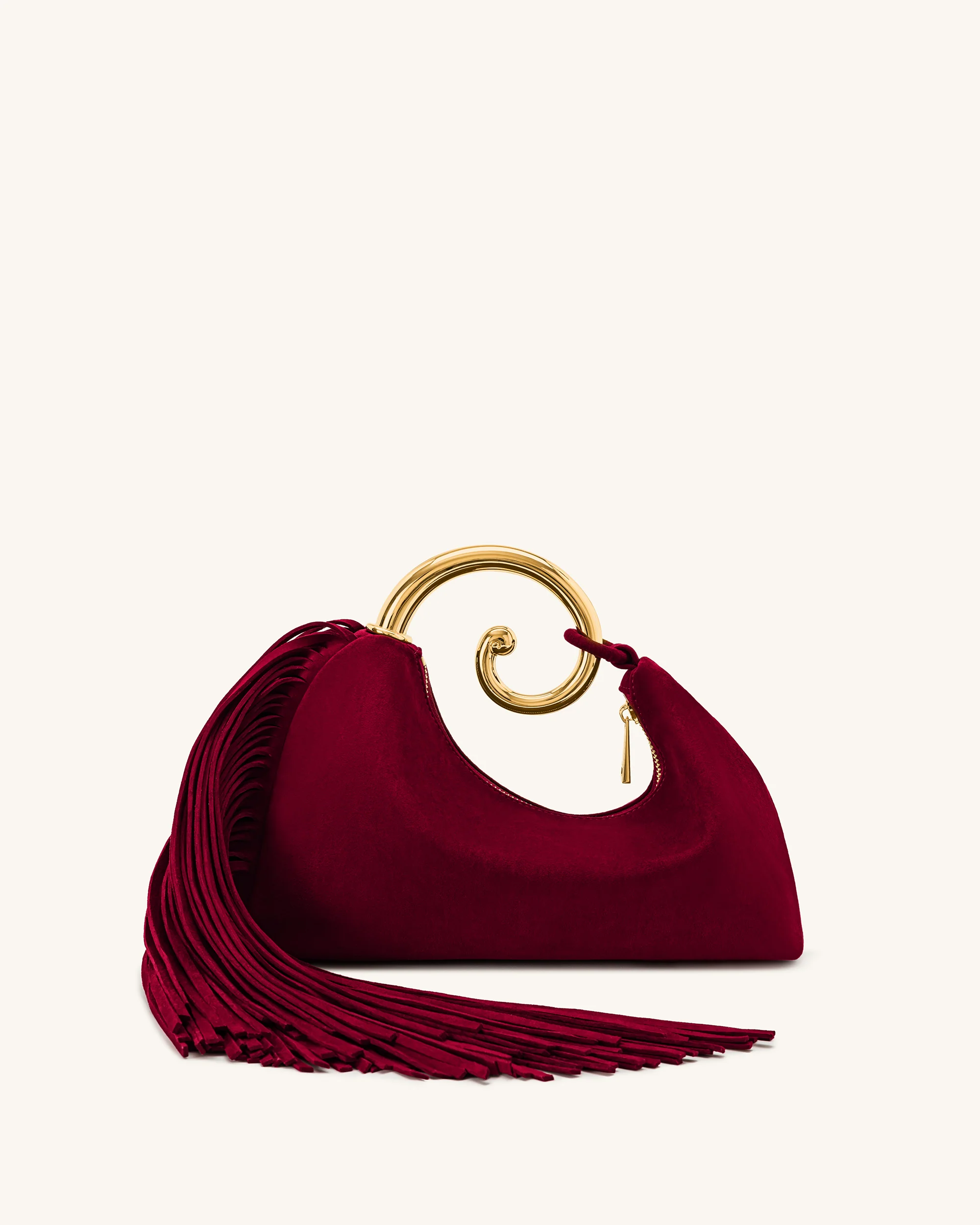 Nell Henkeltasche mit Fransen-Hardware - Burgund - Image 4