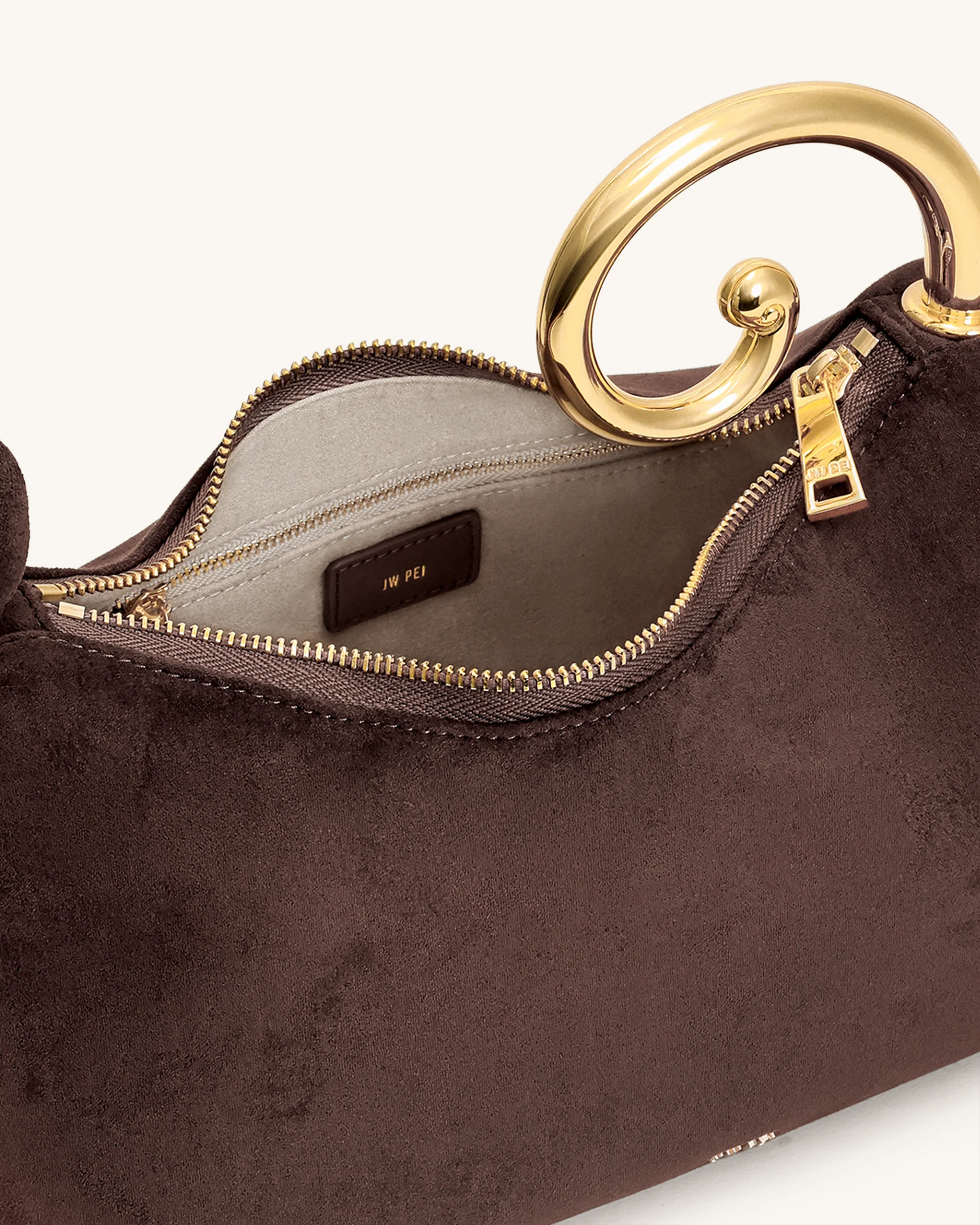 Nell Fransen Hardware Top Handle Tasche - Dunkelbraun - Image 5