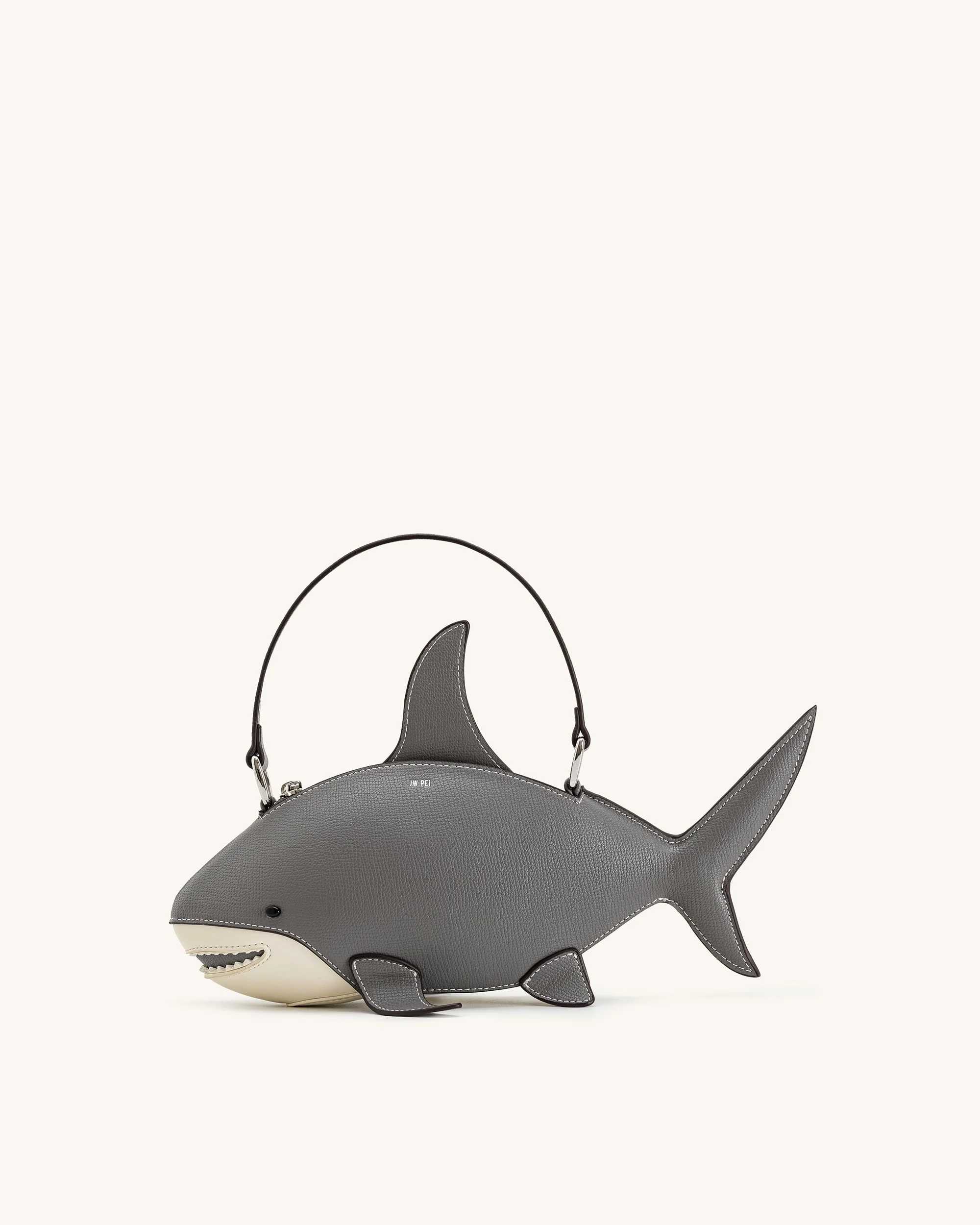Nerys Hai-Look Handtasche mit Henkel - Grau - Image 4