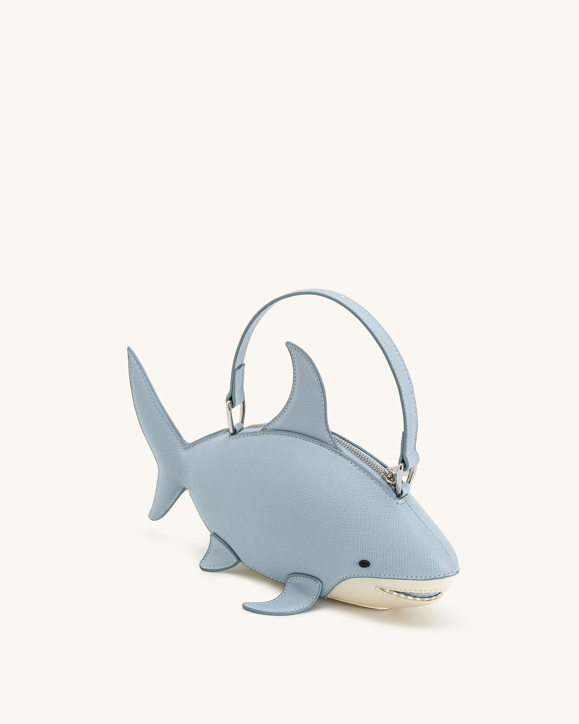 Nerys Hai-Look Handtasche mit Henkel - Hellblau - Image 2