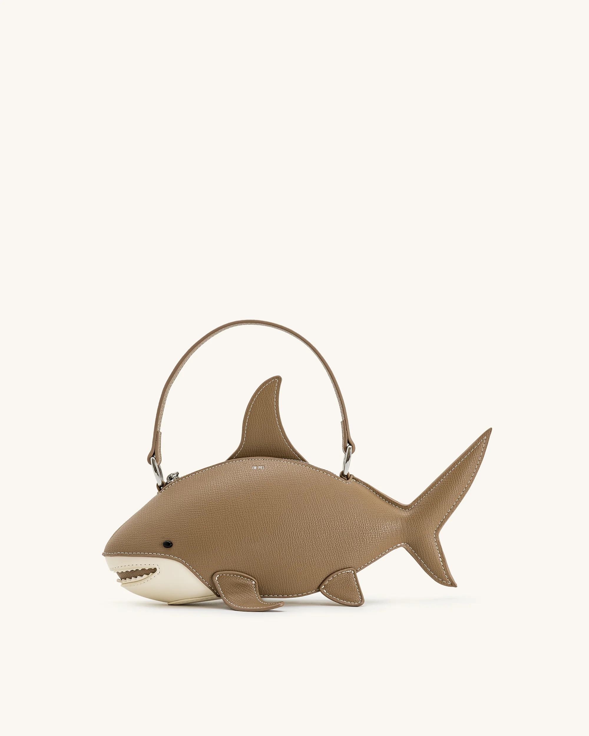 Nerys Hai-Look Handtasche mit Henkel - Hellbraun - Image 3