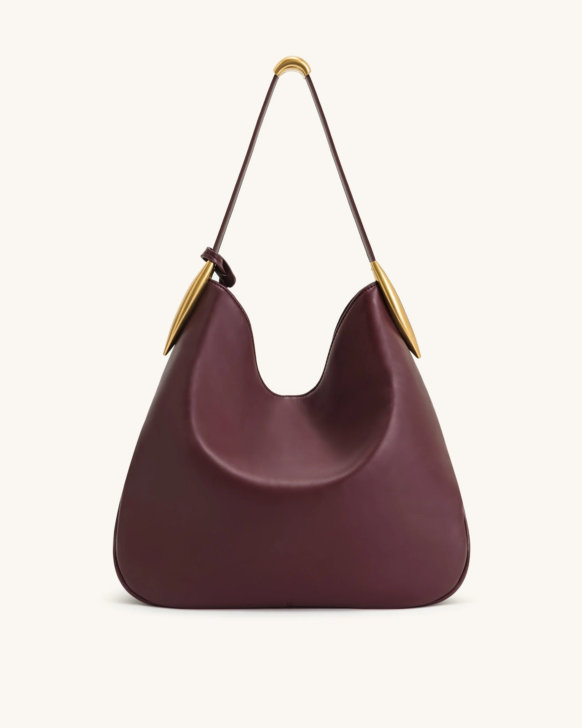 Nina Hobo-Bag mit Metallanhänger – Burgunderrot - Image 4