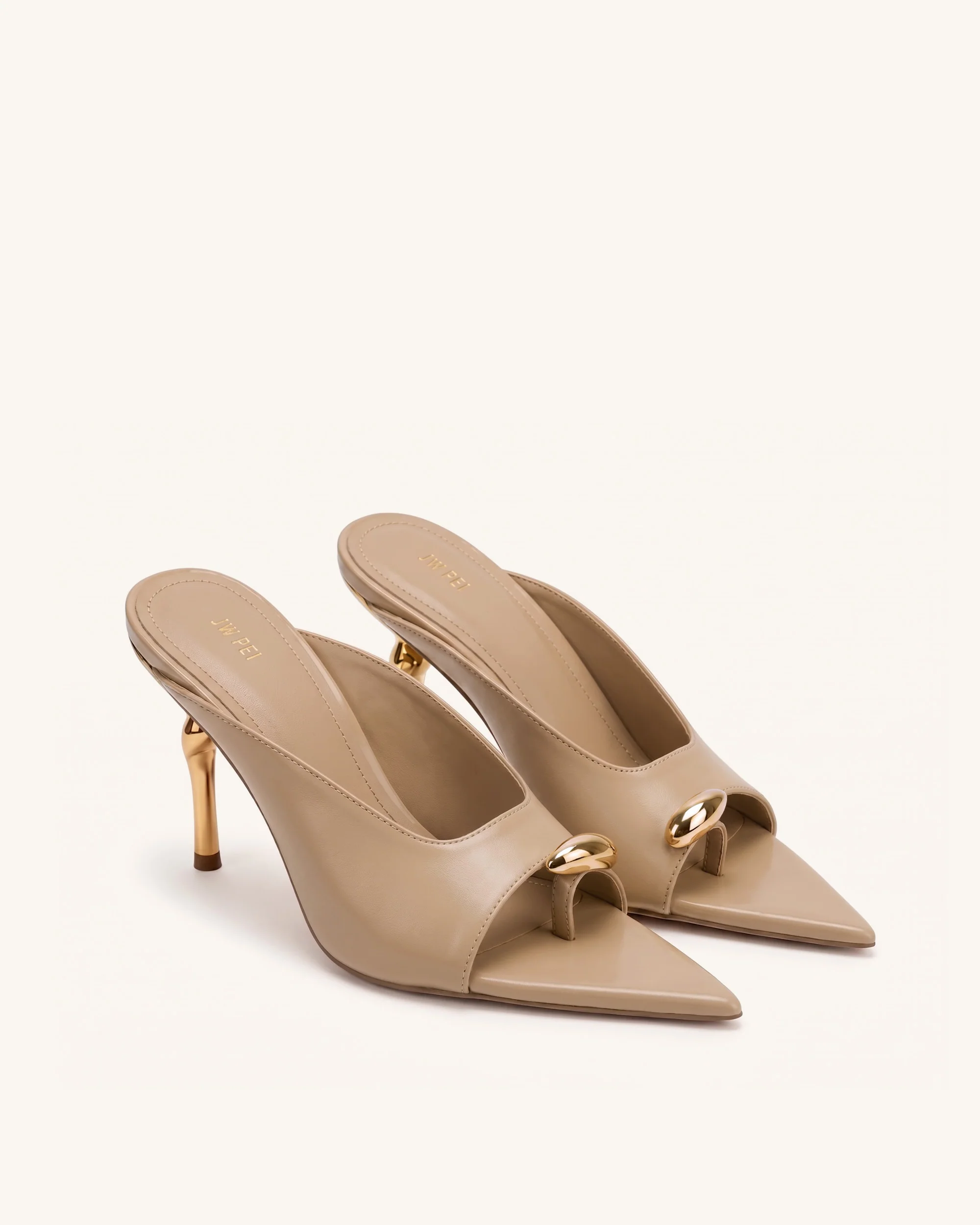Noemi Spitze Mule-Heels - Khaki - Image 2