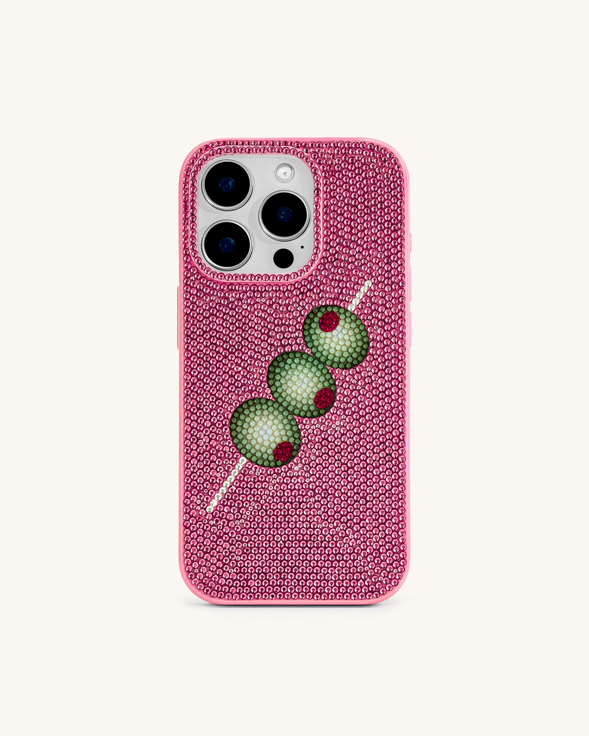 Olive Skewer Handyhülle mit Strass – Rosa