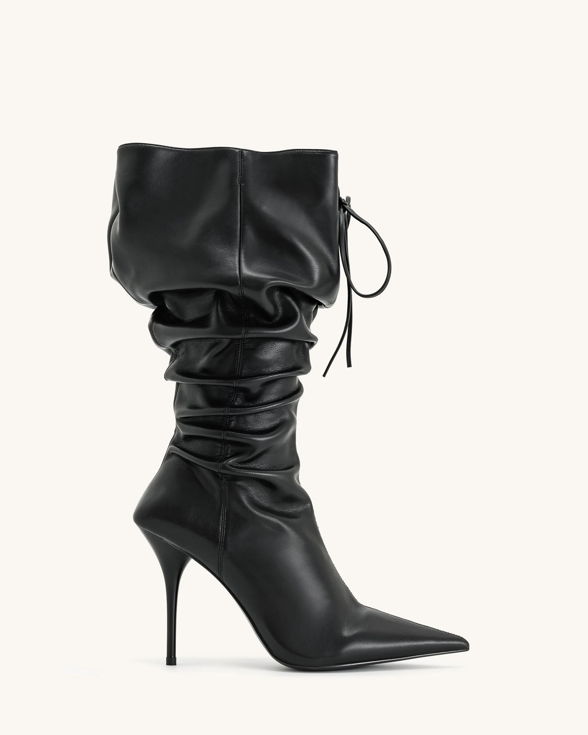 Olivia Leder High Heel Stiefel - Schwarz - Image 2