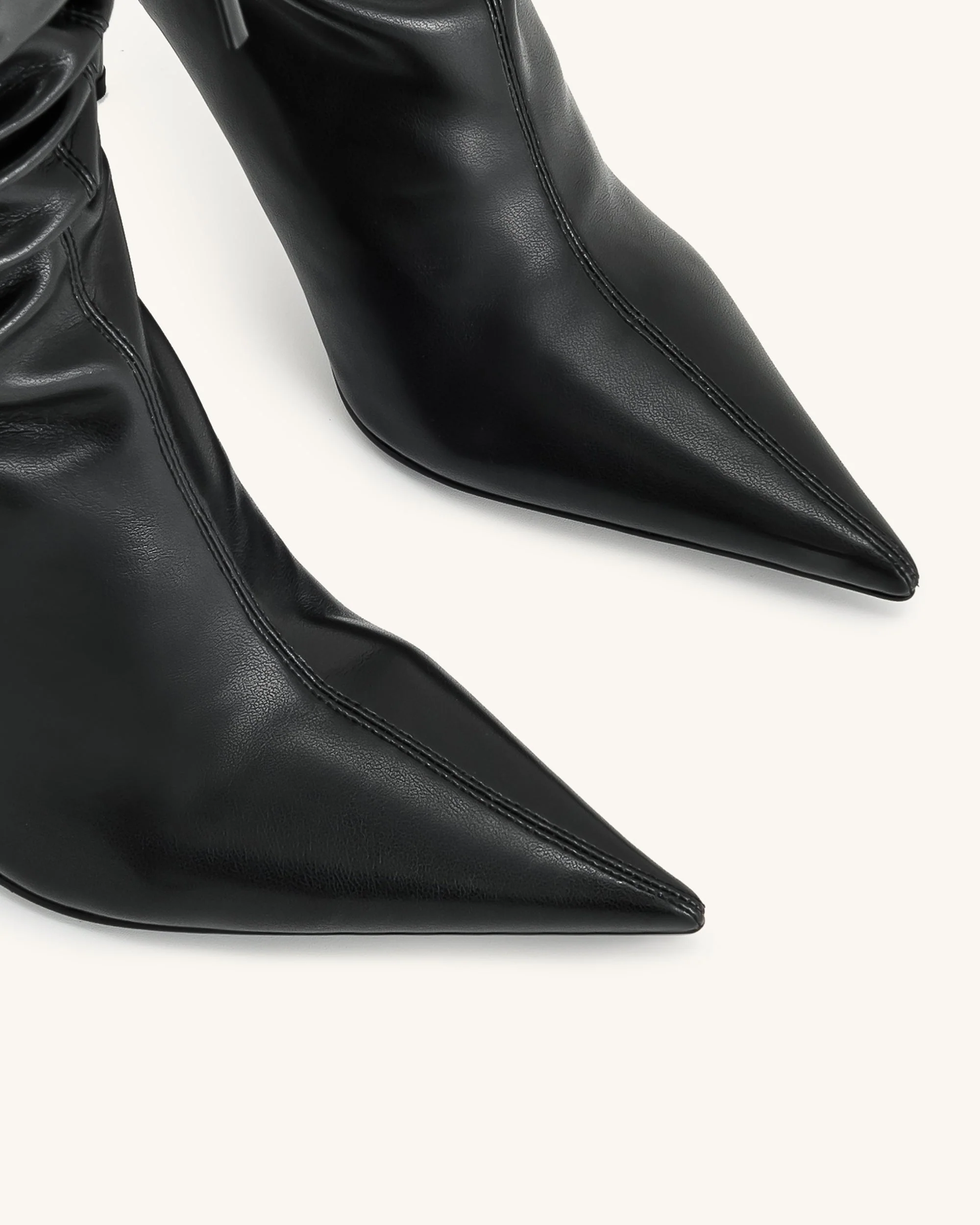 Olivia Leder High Heel Stiefel - Schwarz - Image 6