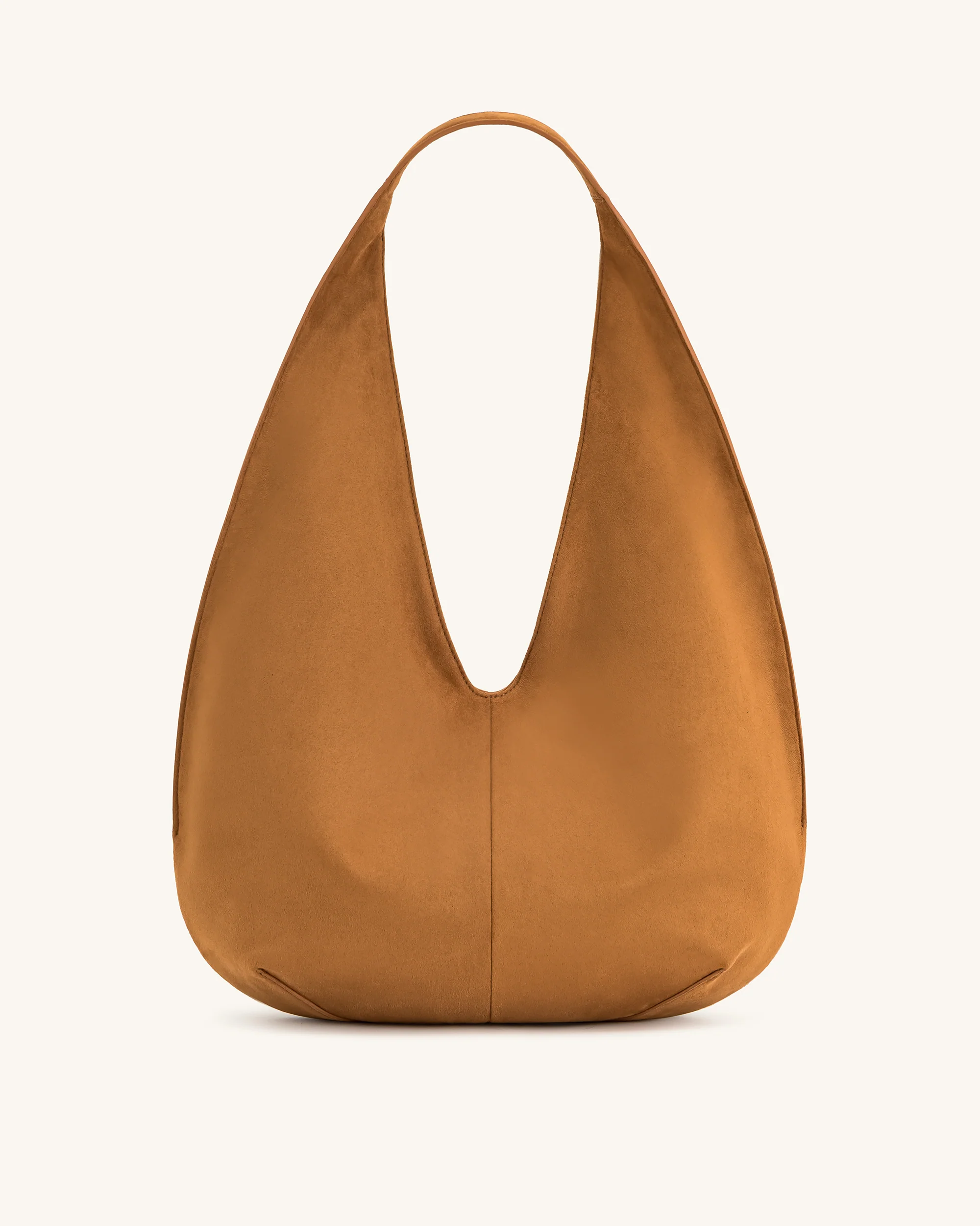 Dara Faux-Suede Hobo-Tasche - Gelbbraun - Image 3