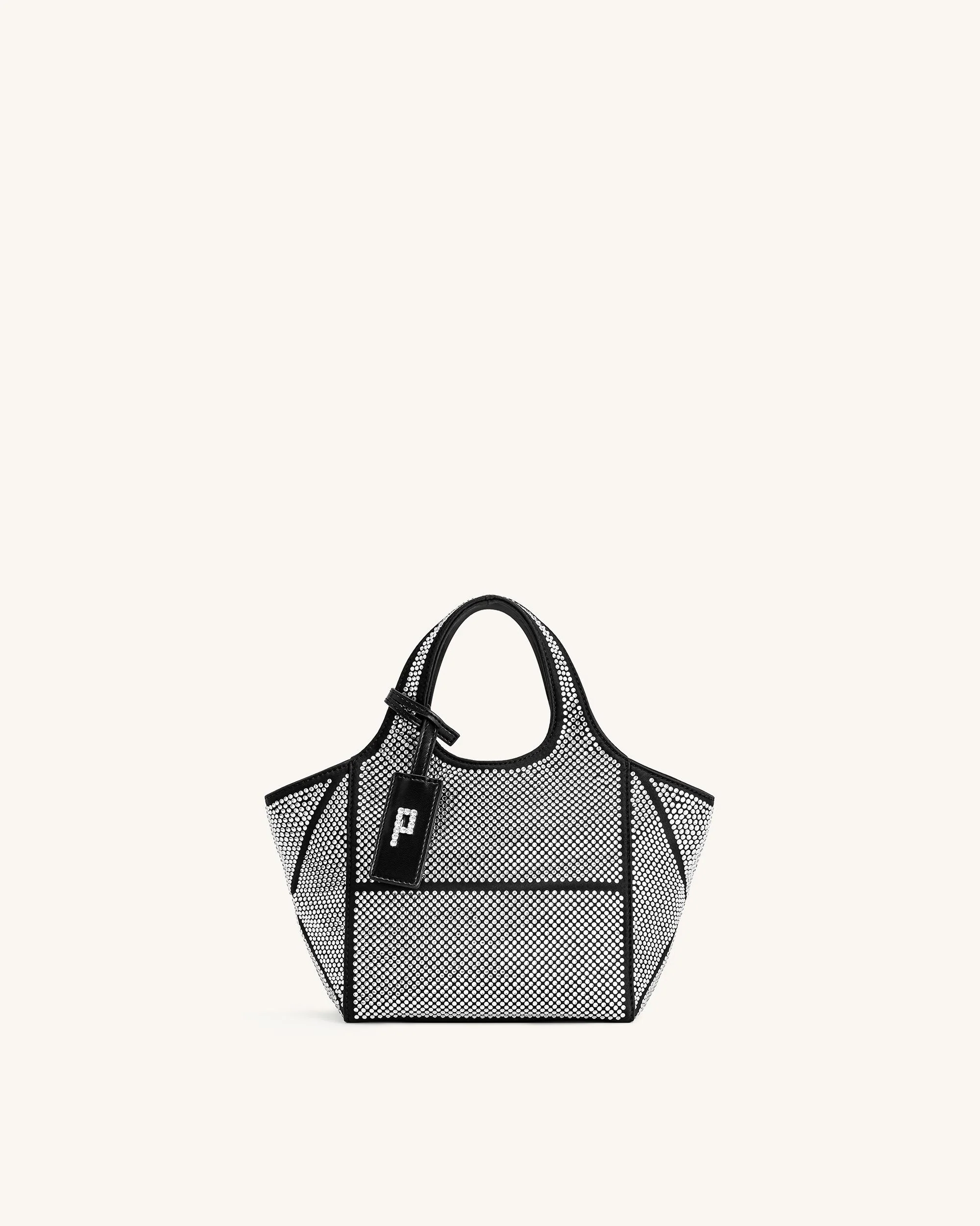 Eliana Mini-Tasche mit künstlichen Kristallen - Anthrazit