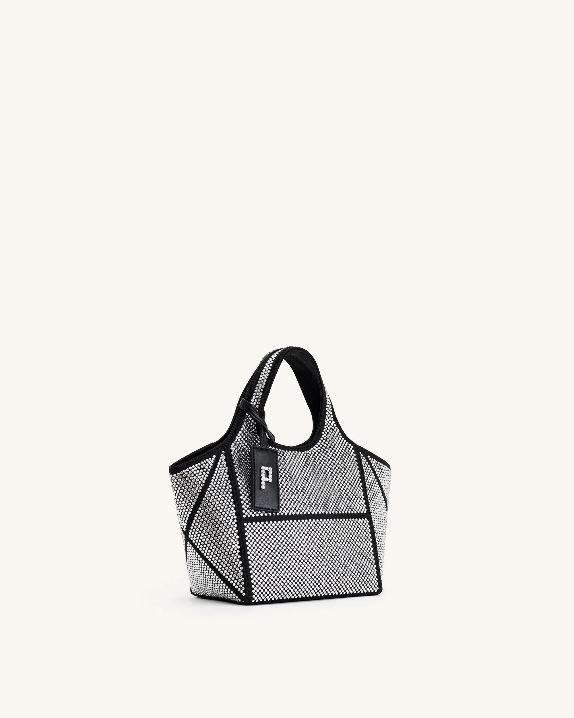Eliana Mini-Tasche mit künstlichen Kristallen - Anthrazit - Image 2