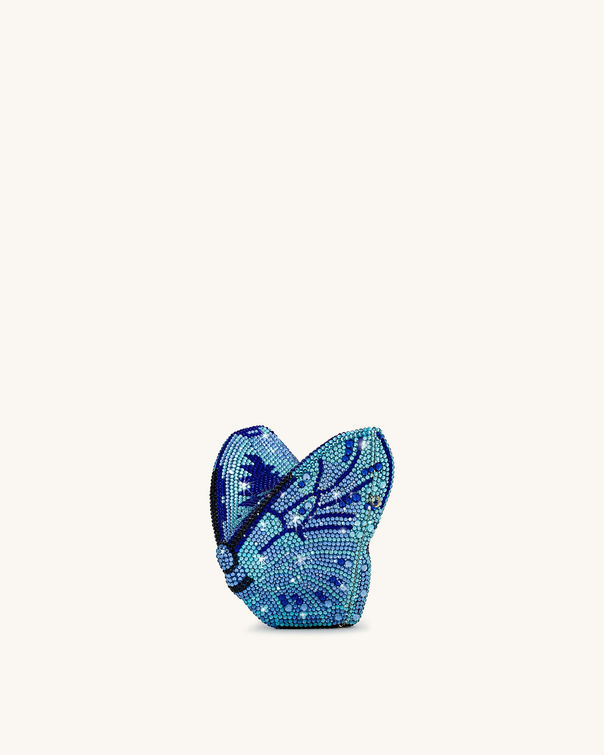 Paisley Kristall-Schmetterlings-Clutch - Blau