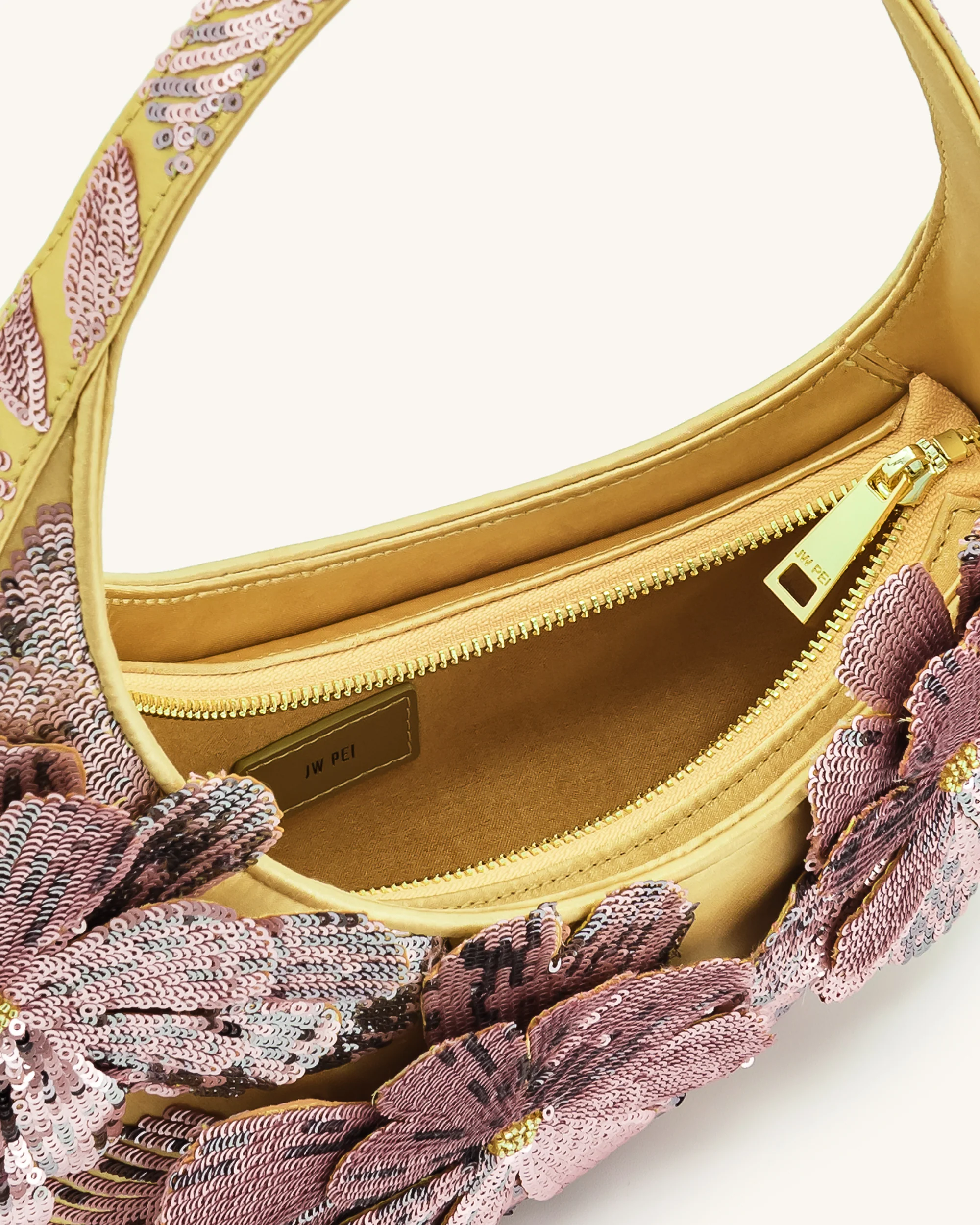 Harlee Pailletten-Schultertasche - Rosa - Image 4