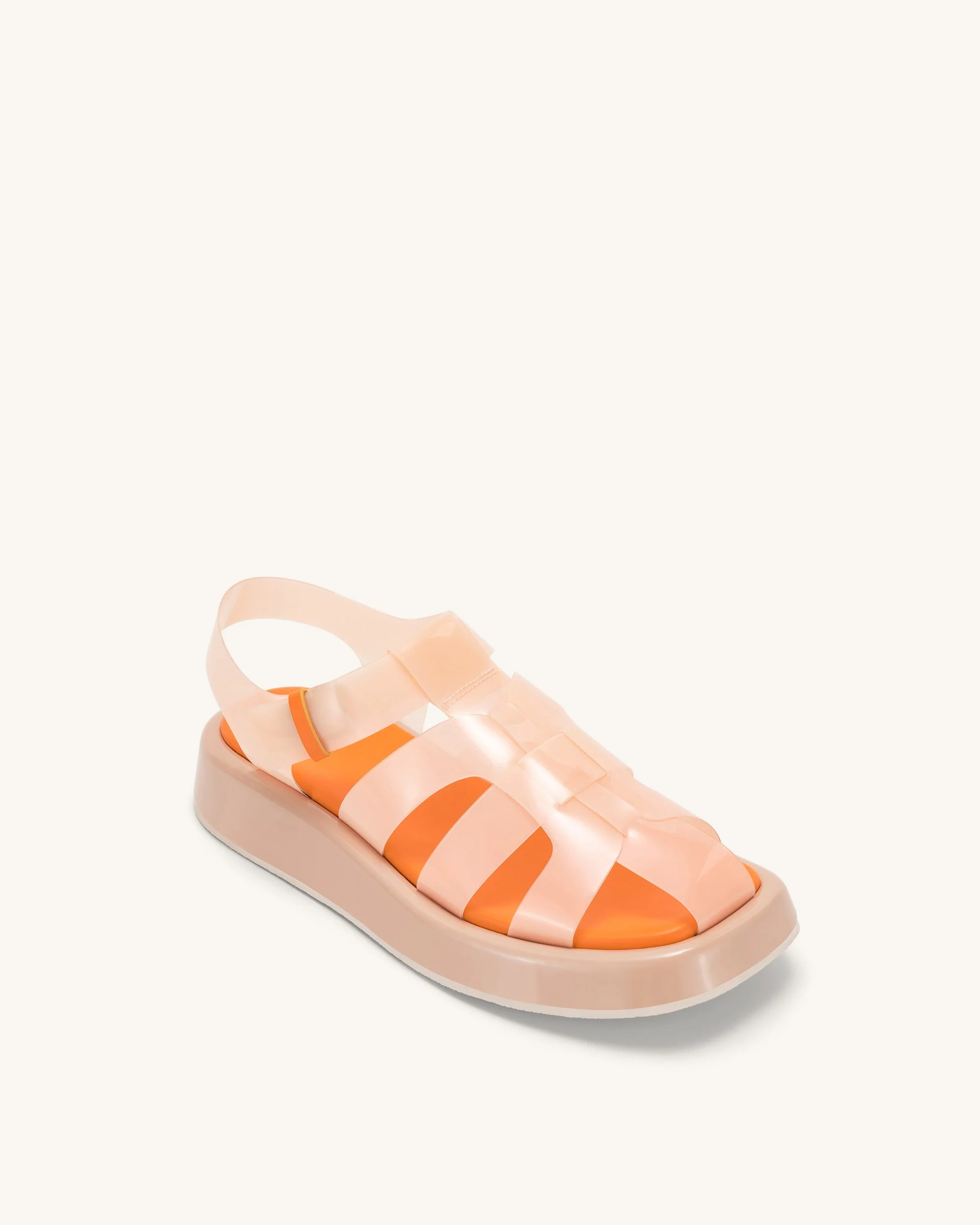 Piper Plateau-Sandale - Beige & Orange - Image 5