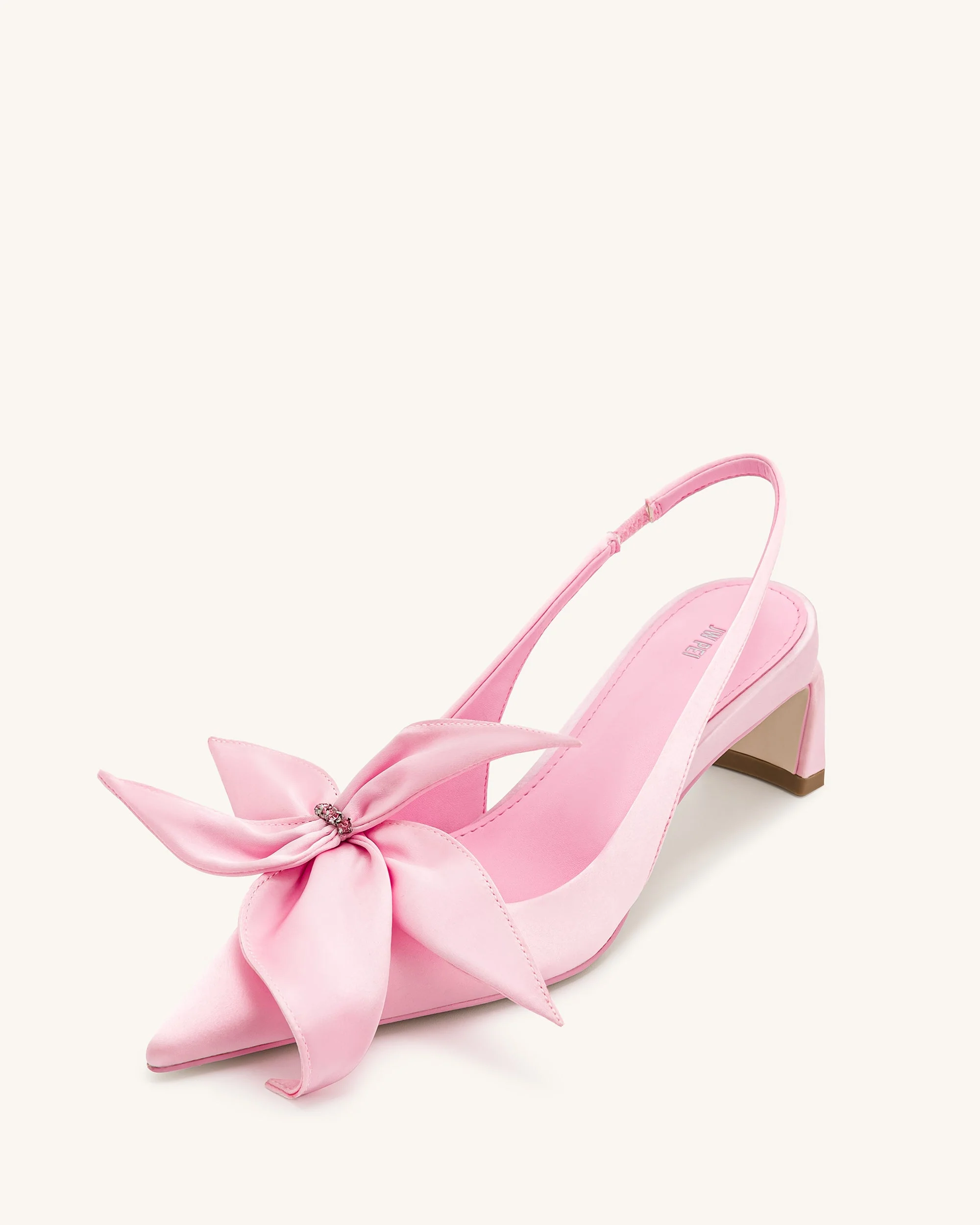 Queena Slingback-Pumps mit floralem Aufdruck - Rosa - Image 5