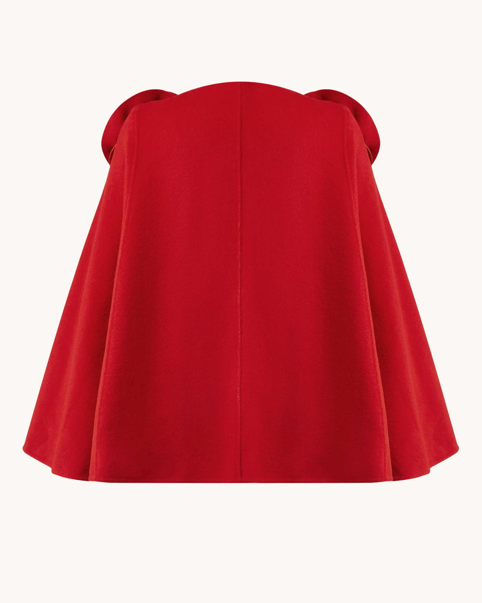 Clara Cape-Mantel mit Blumenapplikation - Rot - Image 3