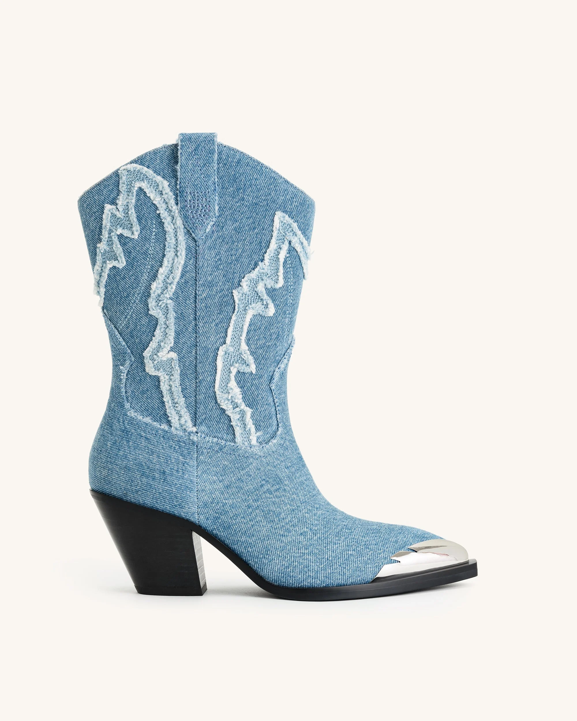 Riya Denim Cowboy Stiefel - Blau - Image 5