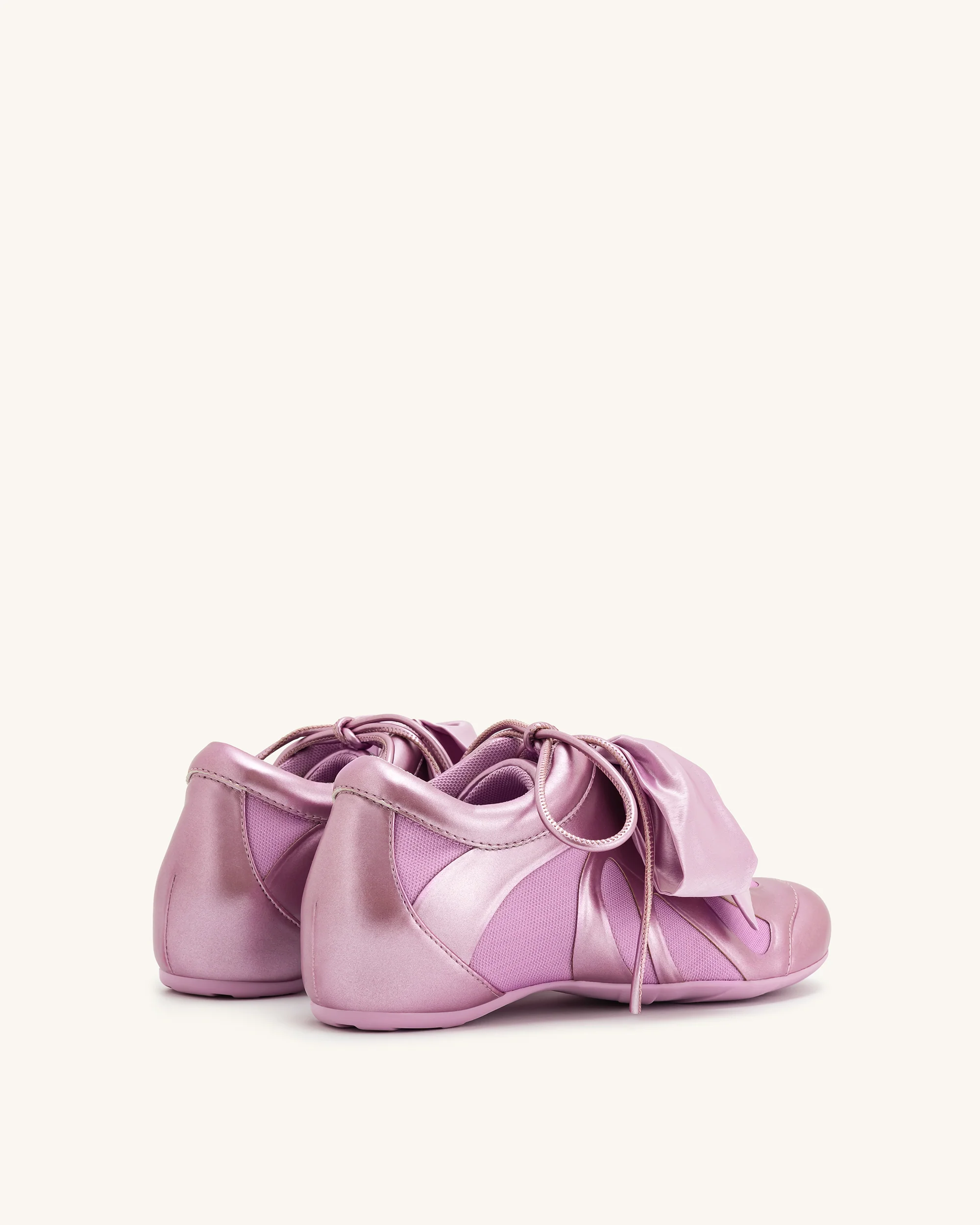 Rosie Metallic Schleifen-Tie Low Top Turnschuhe - Rosa - Image 3