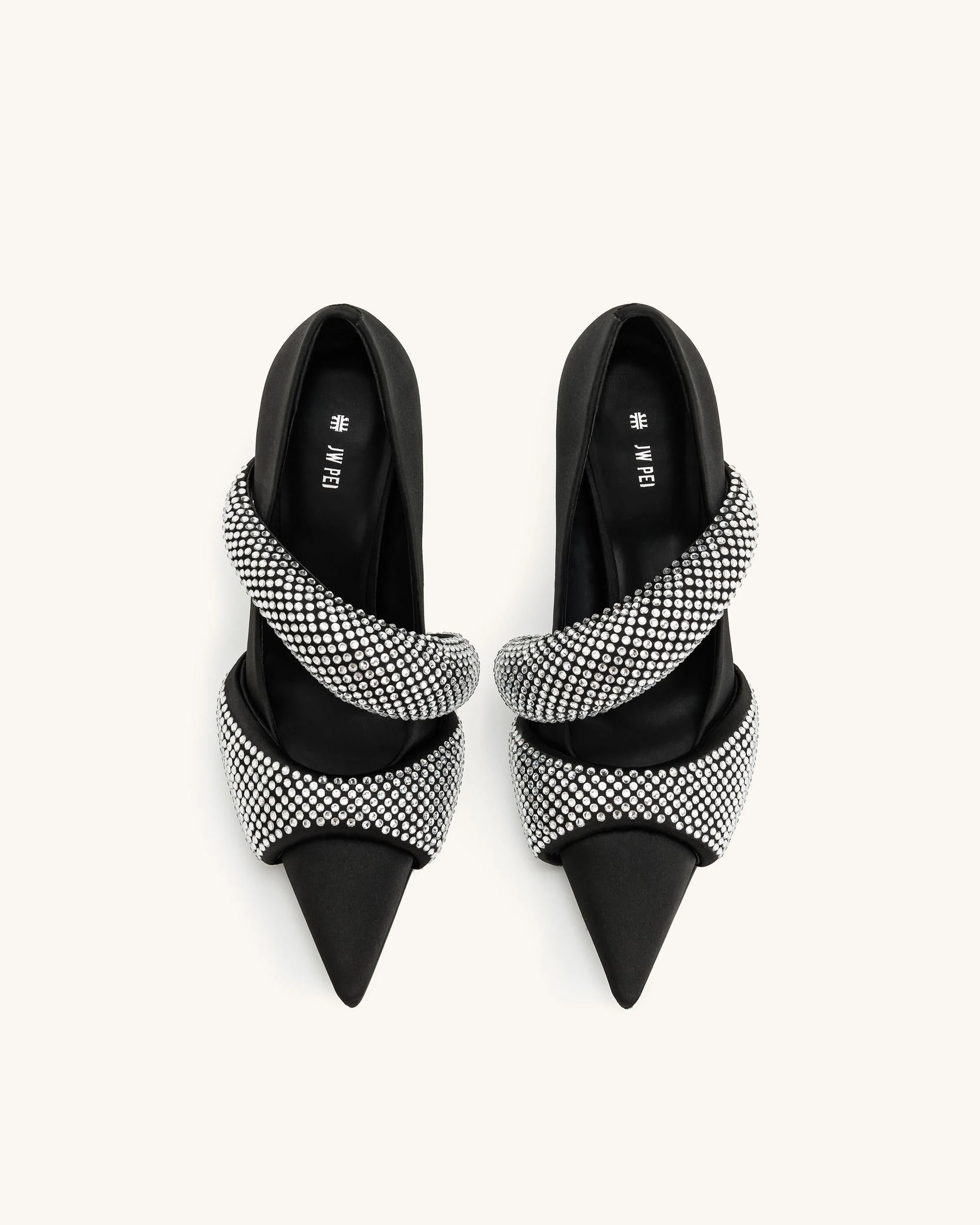 Sara Pumps mit künstlichen Kristallen - Schwarz - Image 4