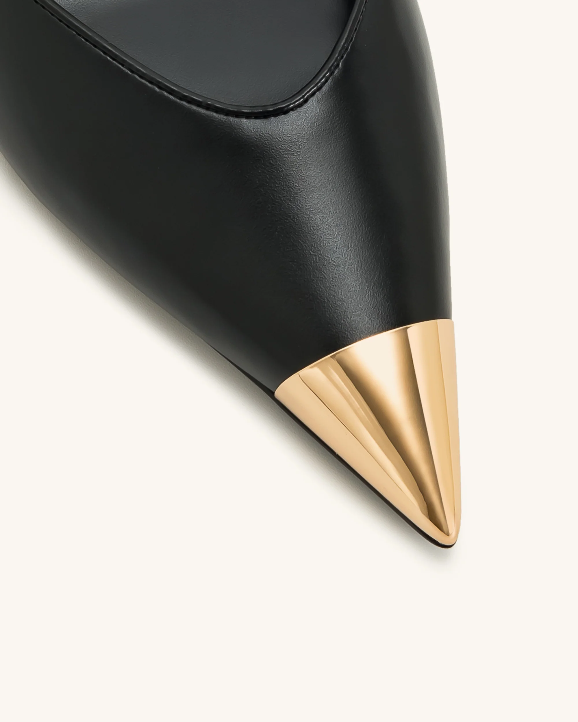 Savannah Slingback-Pumps mit goldener Spitze - Schwarz - Image 6
