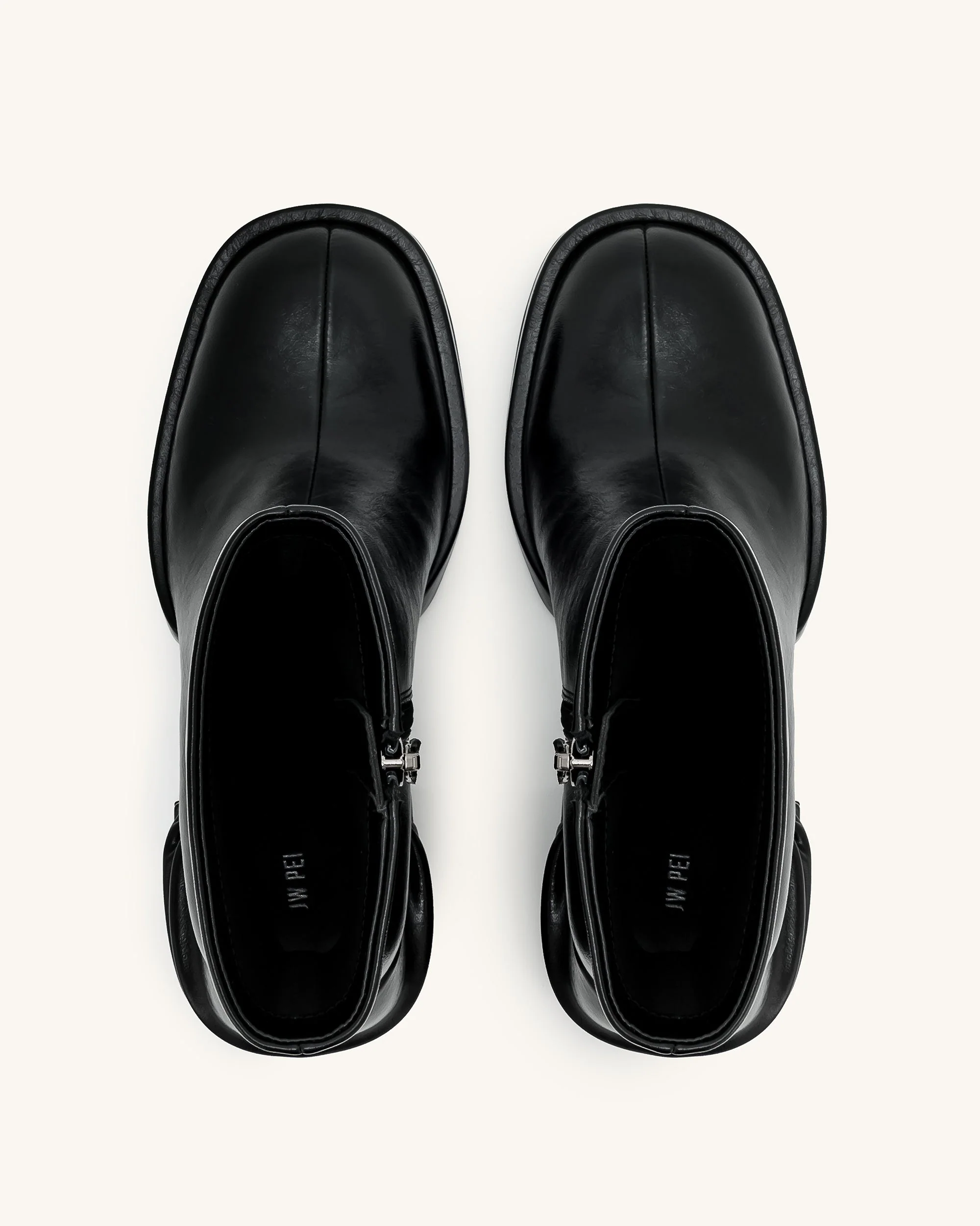 Saylor Plateau-Stiefeletten mit Rundzehen - Schwarz - Image 3