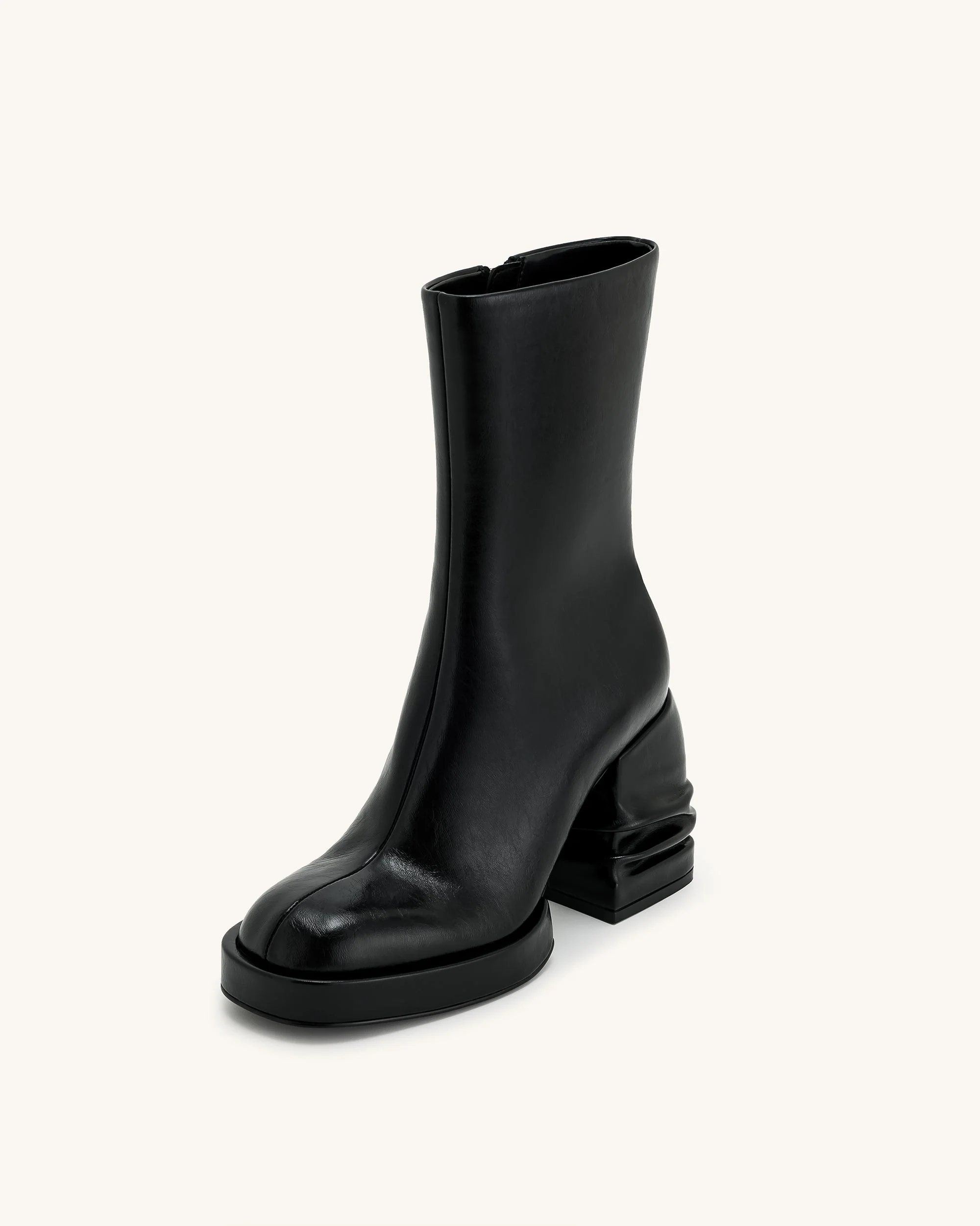 Saylor Plateau-Stiefeletten mit Rundzehen - Schwarz - Image 6
