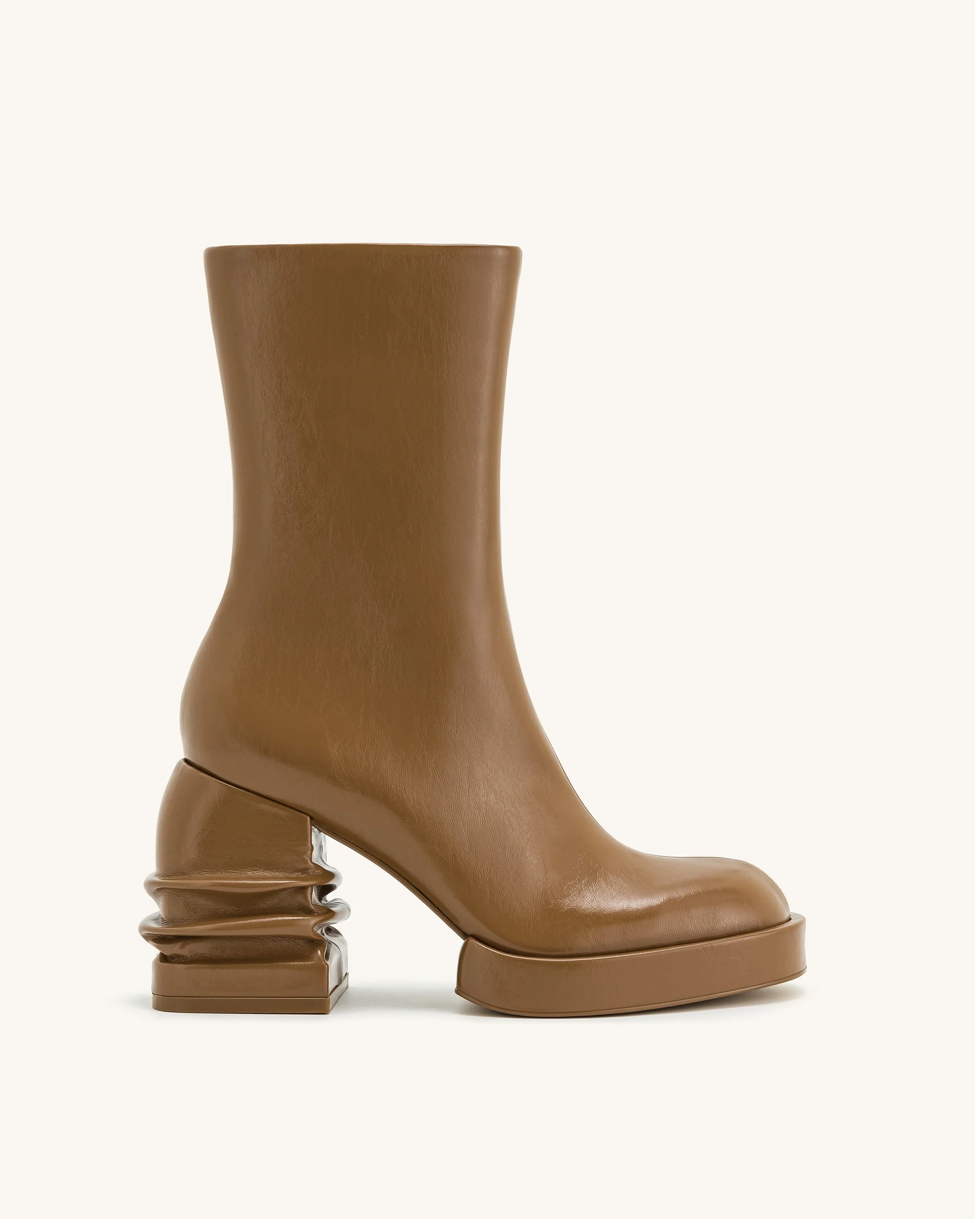 Saylor Plateau-Stiefeletten mit Rundzehen - Braun