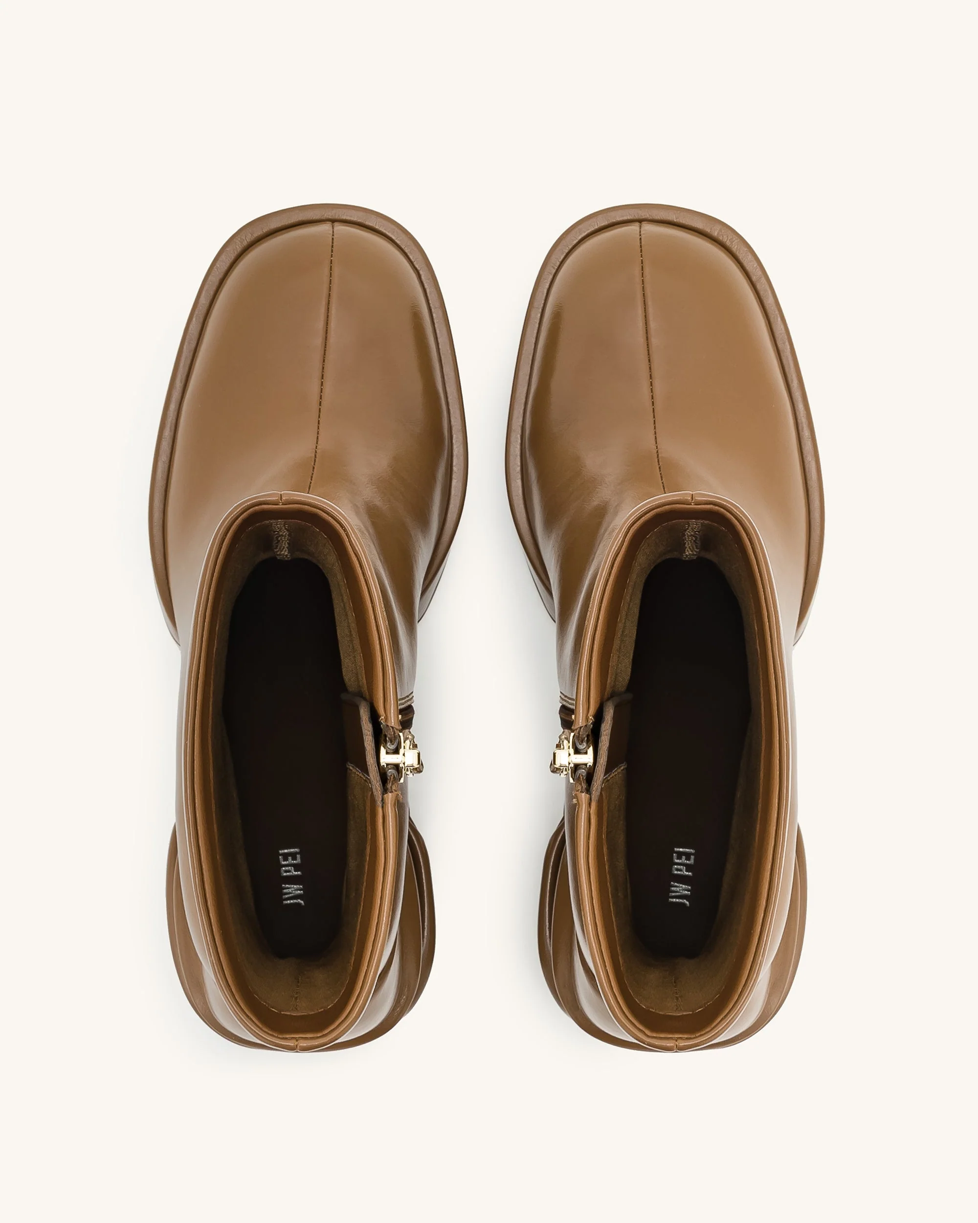 Saylor Plateau-Stiefeletten mit Rundzehen - Braun - Image 3