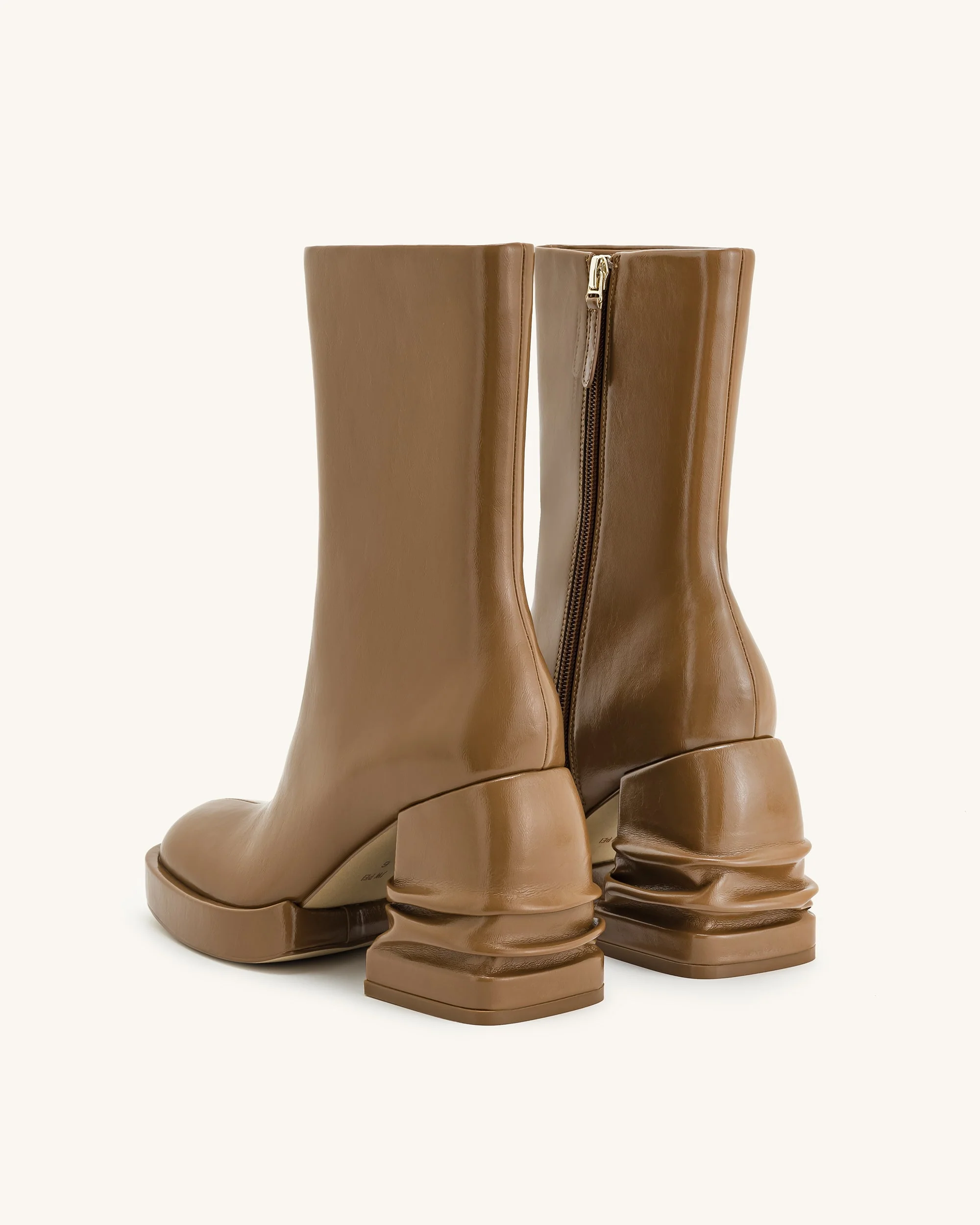 Saylor Plateau-Stiefeletten mit Rundzehen - Braun - Image 4