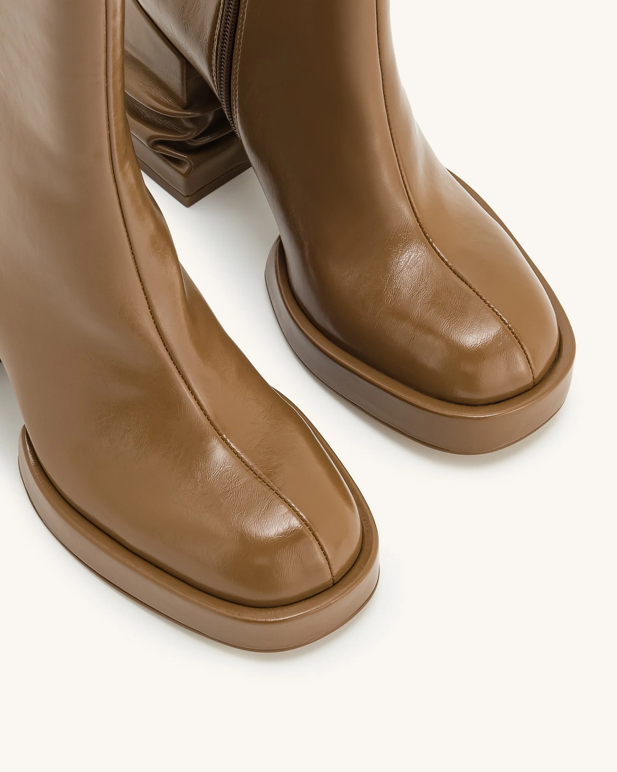 Saylor Plateau-Stiefeletten mit Rundzehen - Braun - Image 5